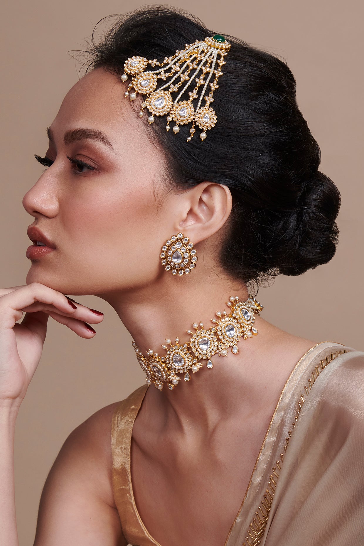 22kt Gold Plated Noor Choker Necklace