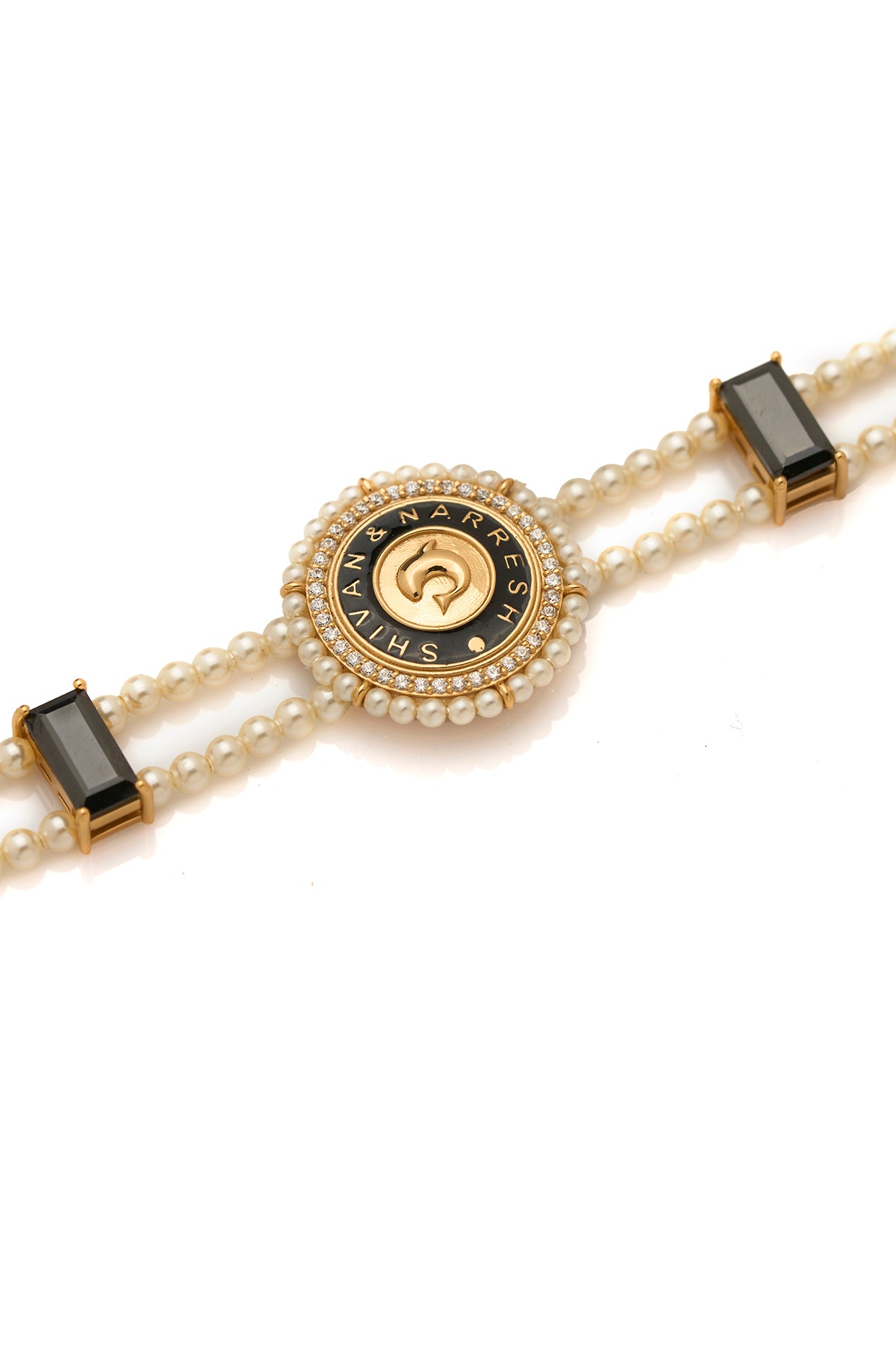 22kt Gold Plated Numisma Studded Choker Necklace