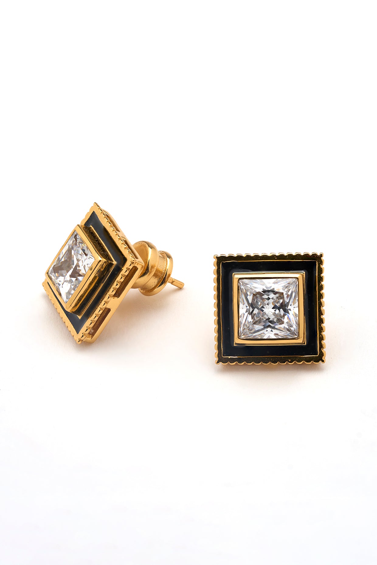22kt Gold Plated Numisma Jager Studs Earrings