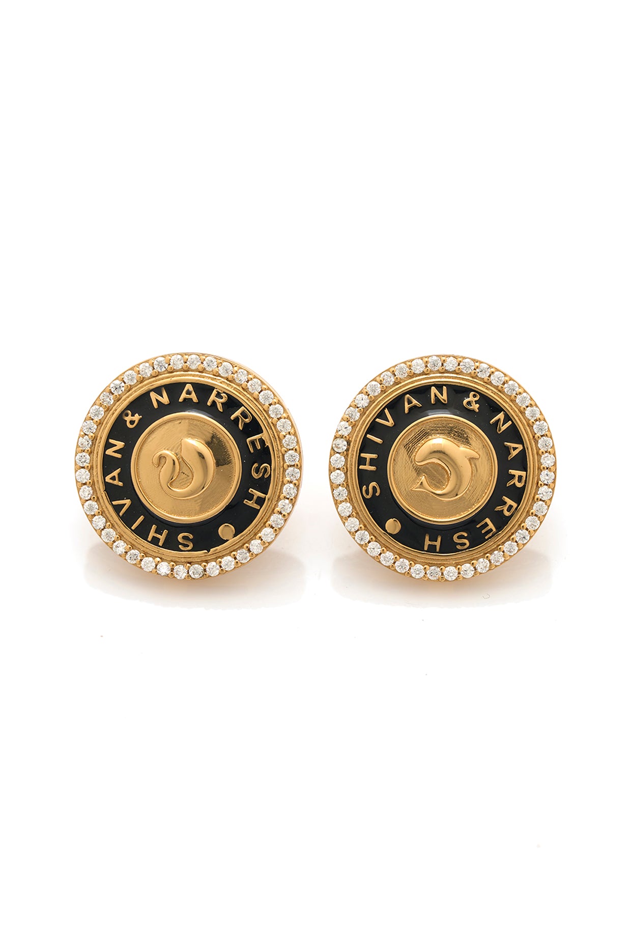 22kt Gold Plated Numisma Coin Studs Earrings