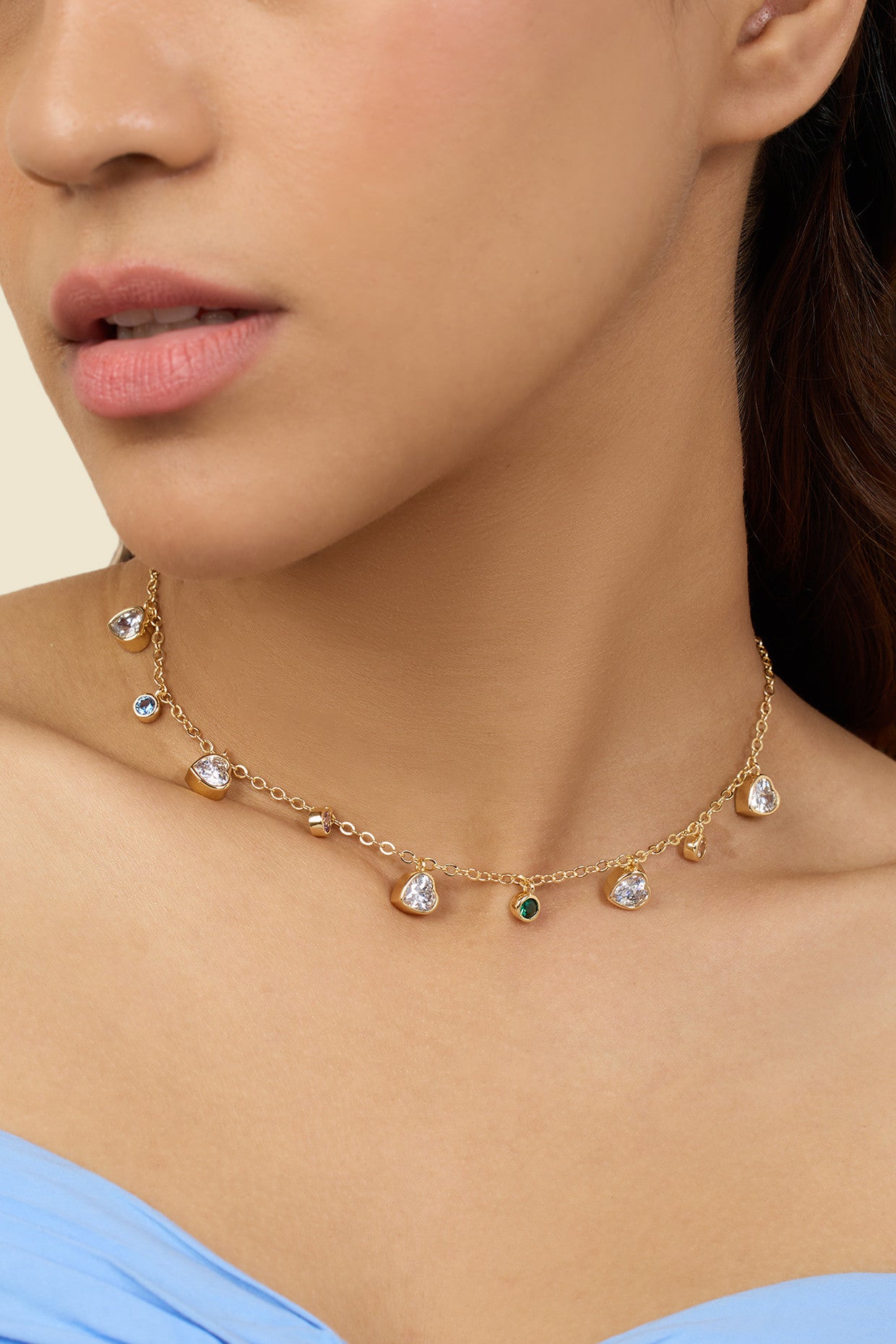 Hues Of Summer Necklace In 18Kt Gold Plated