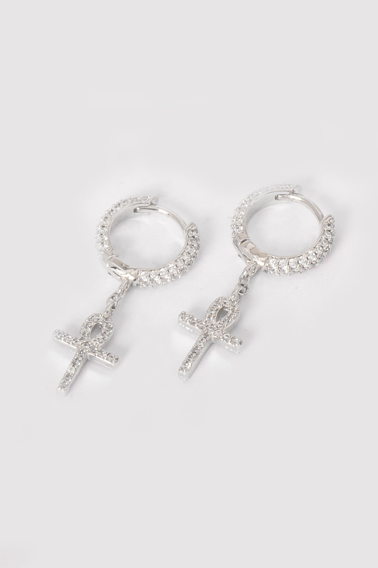 Iced Ankh Earring