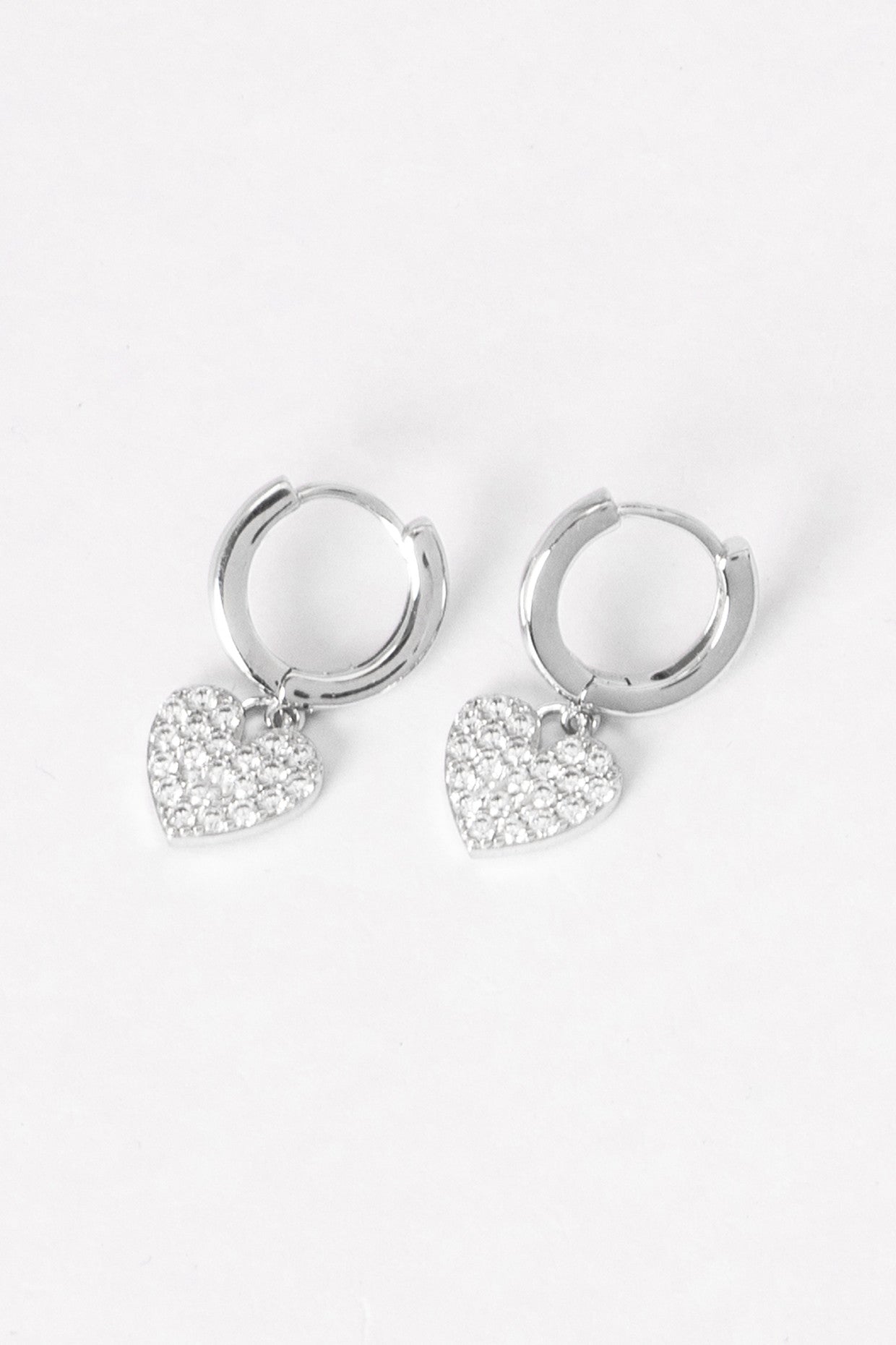 Iced Pave Heart Earring