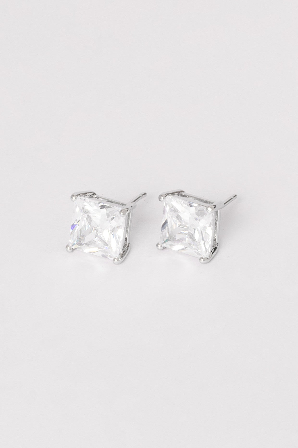 Iced Sqaure Cut Stud