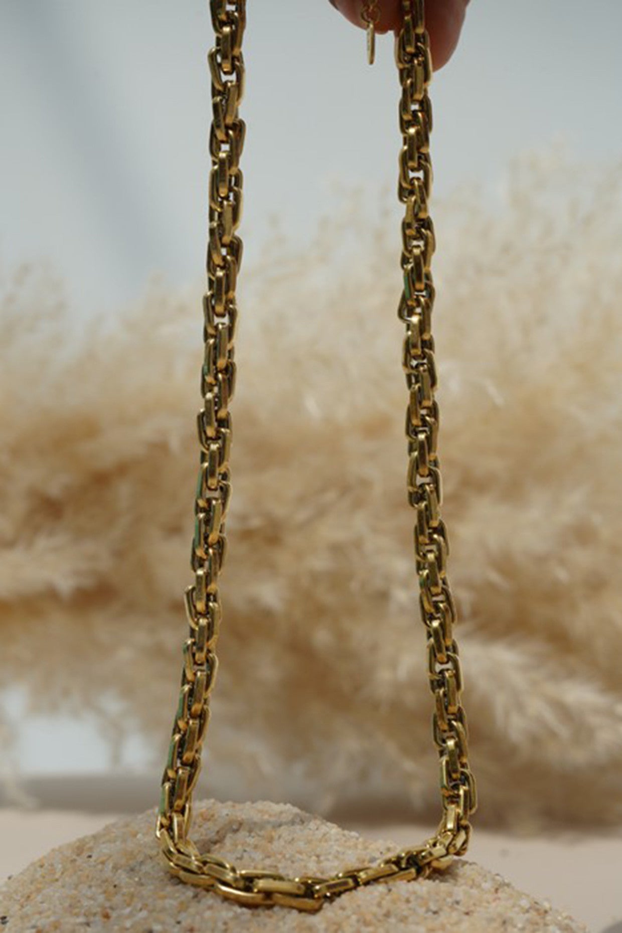 18kt Gold Plated Long Chain Necklace