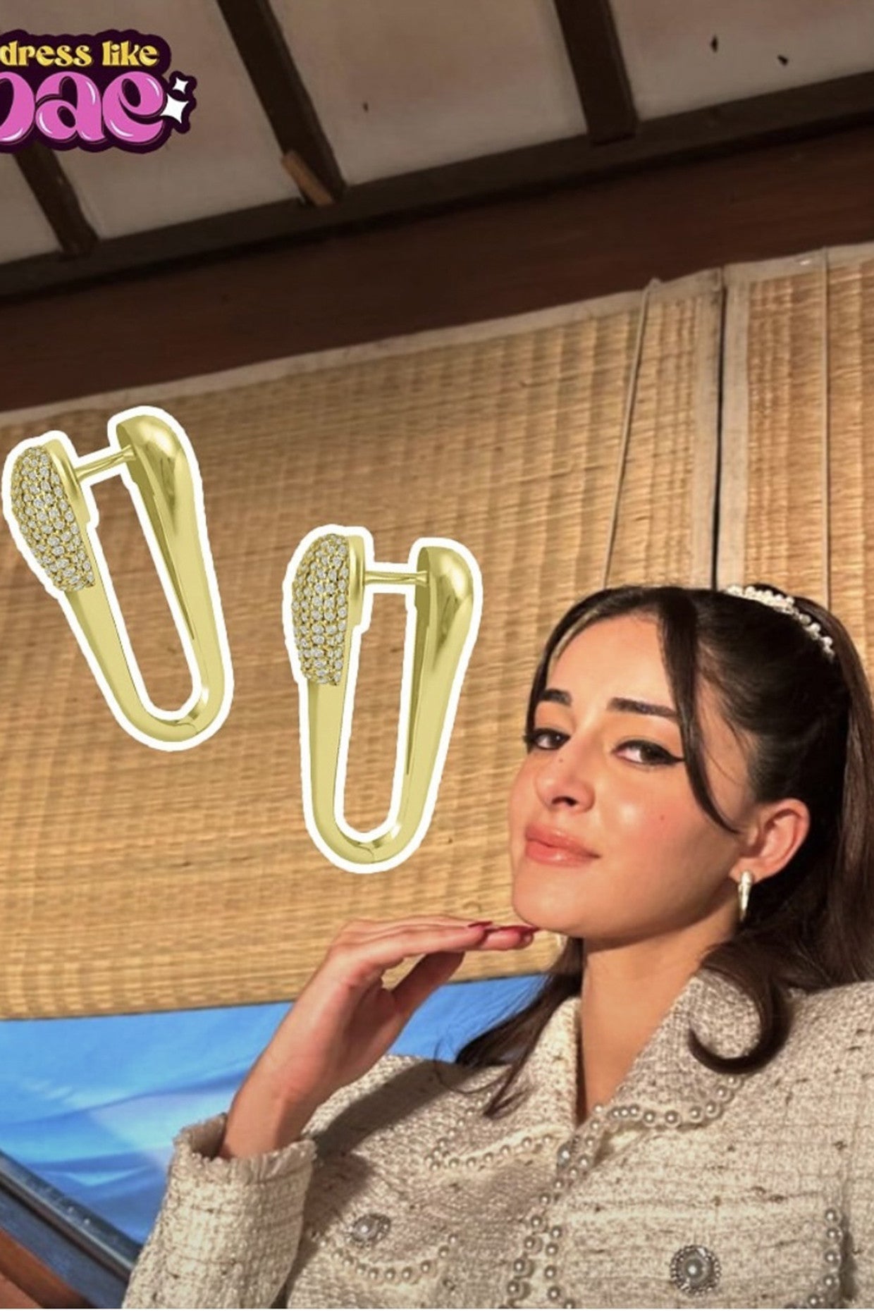 18k Gold Plated Zircon Earring