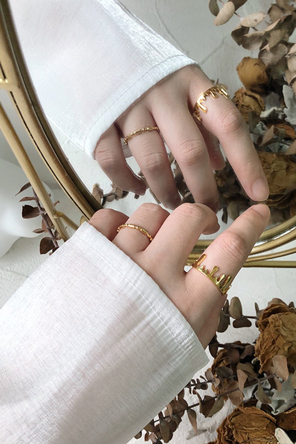 18k Melting Gold Ring