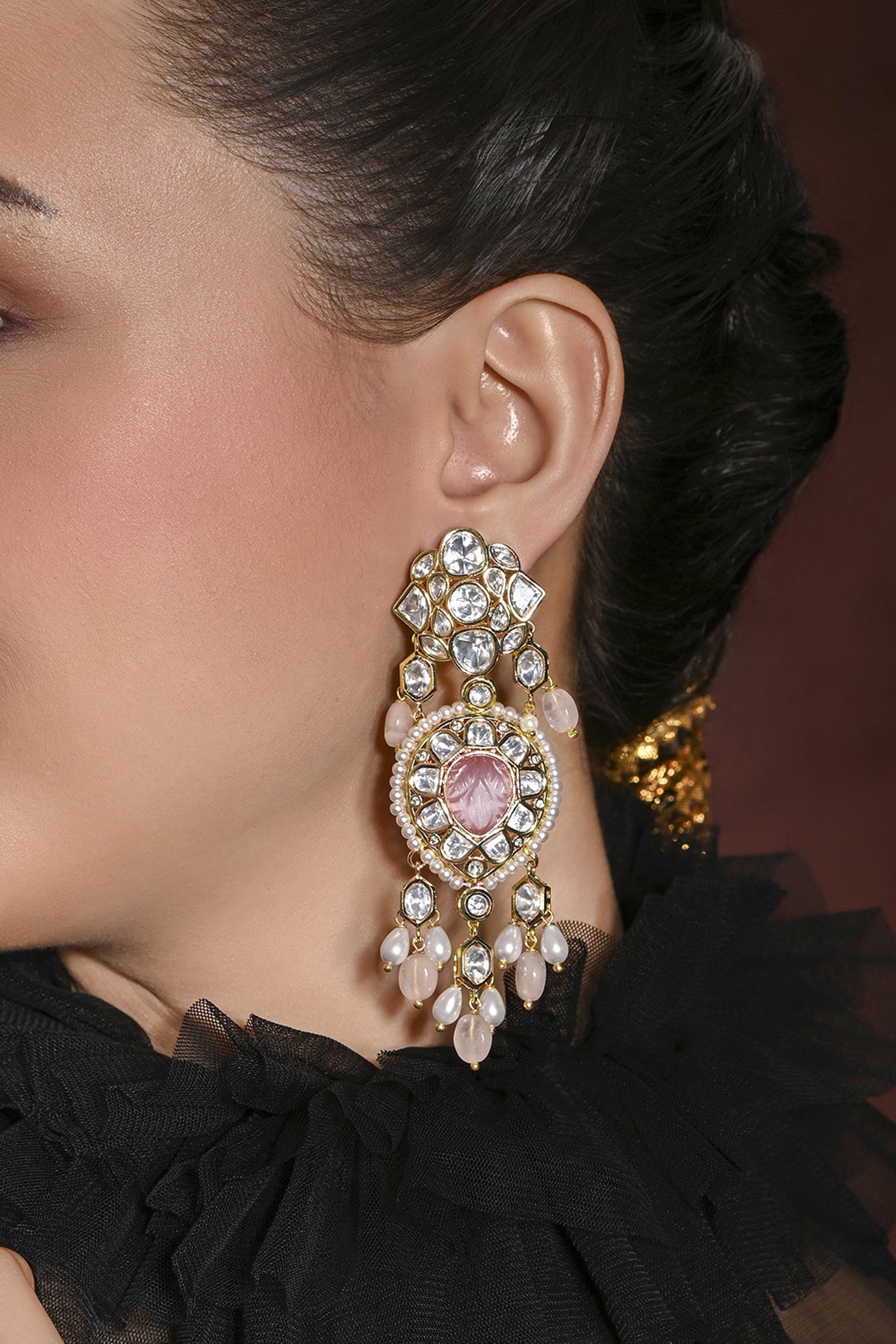 Lustrous Dangler Earrings in 22Kt Gold Plating