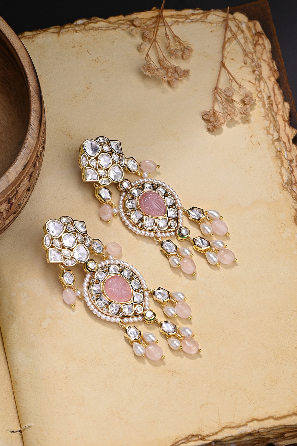 Lustrous Dangler Earrings in 22Kt Gold Plating
