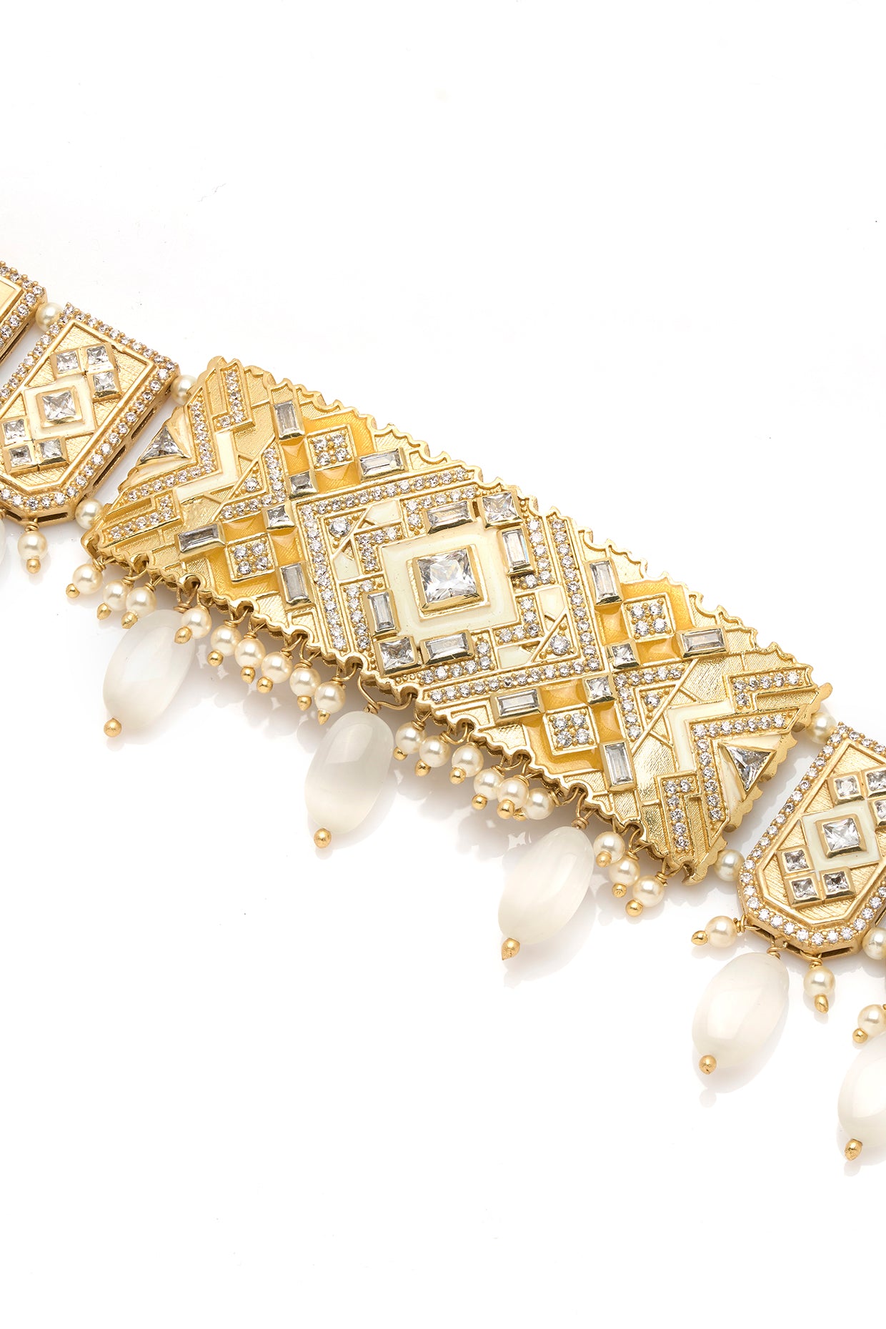 22kt Gold Plated Amelia Sculpted Choker Necklace