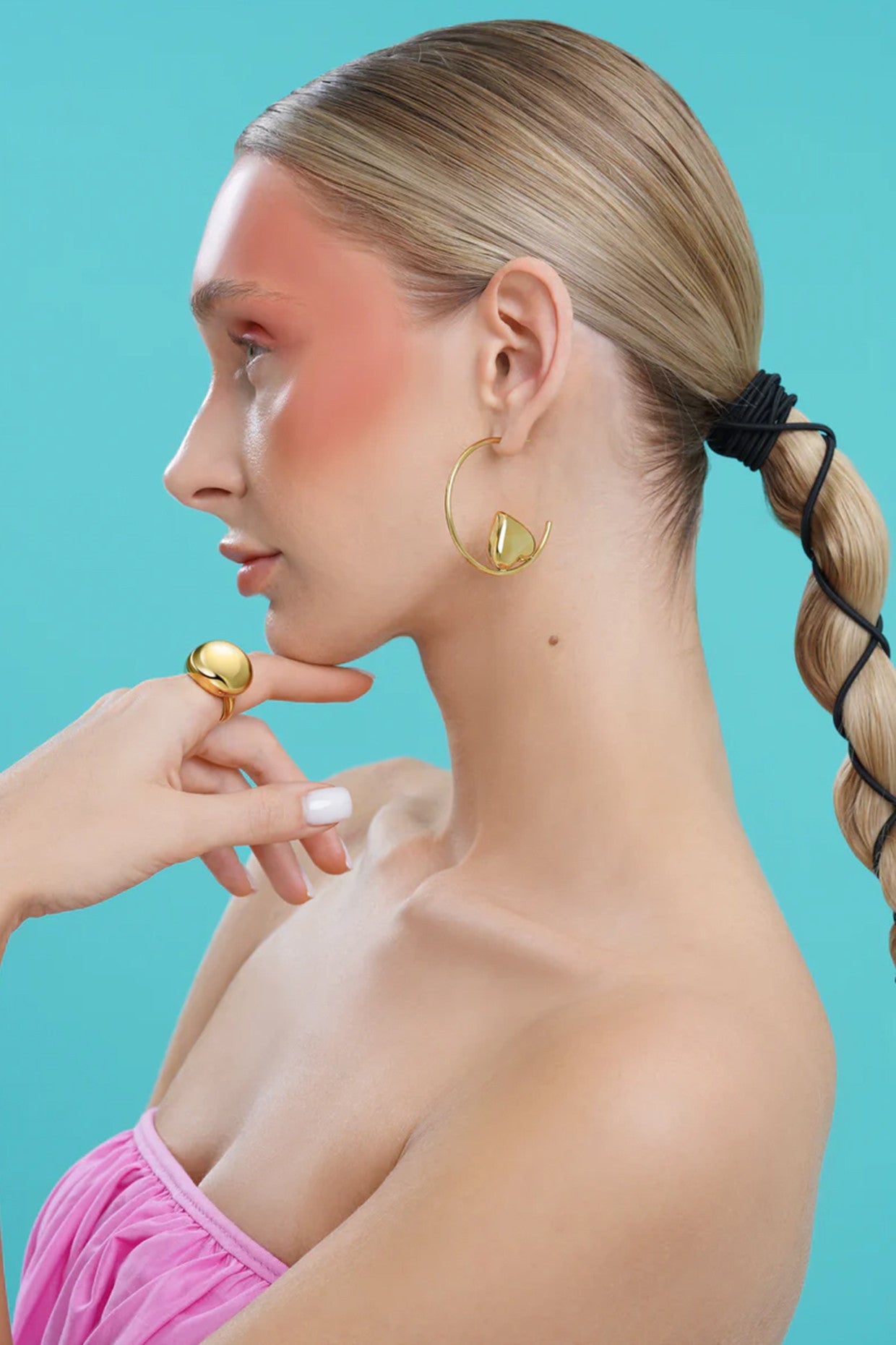 June Gold Earrings 18k Gold Plated