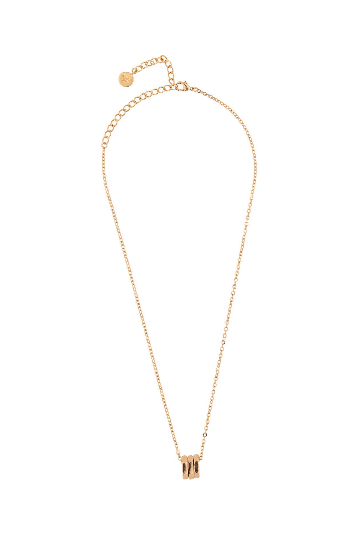 Locknut Chain Detachable Necklace 22Kt Gold-Plated