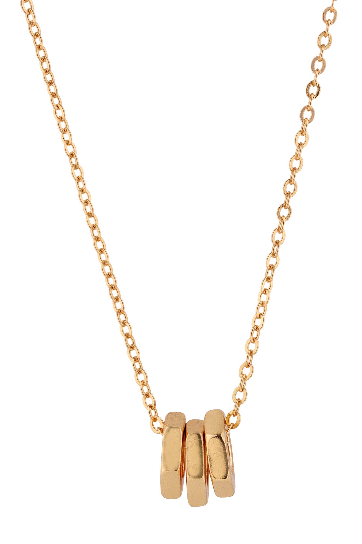 Locknut Chain Detachable Necklace 22Kt Gold-Plated