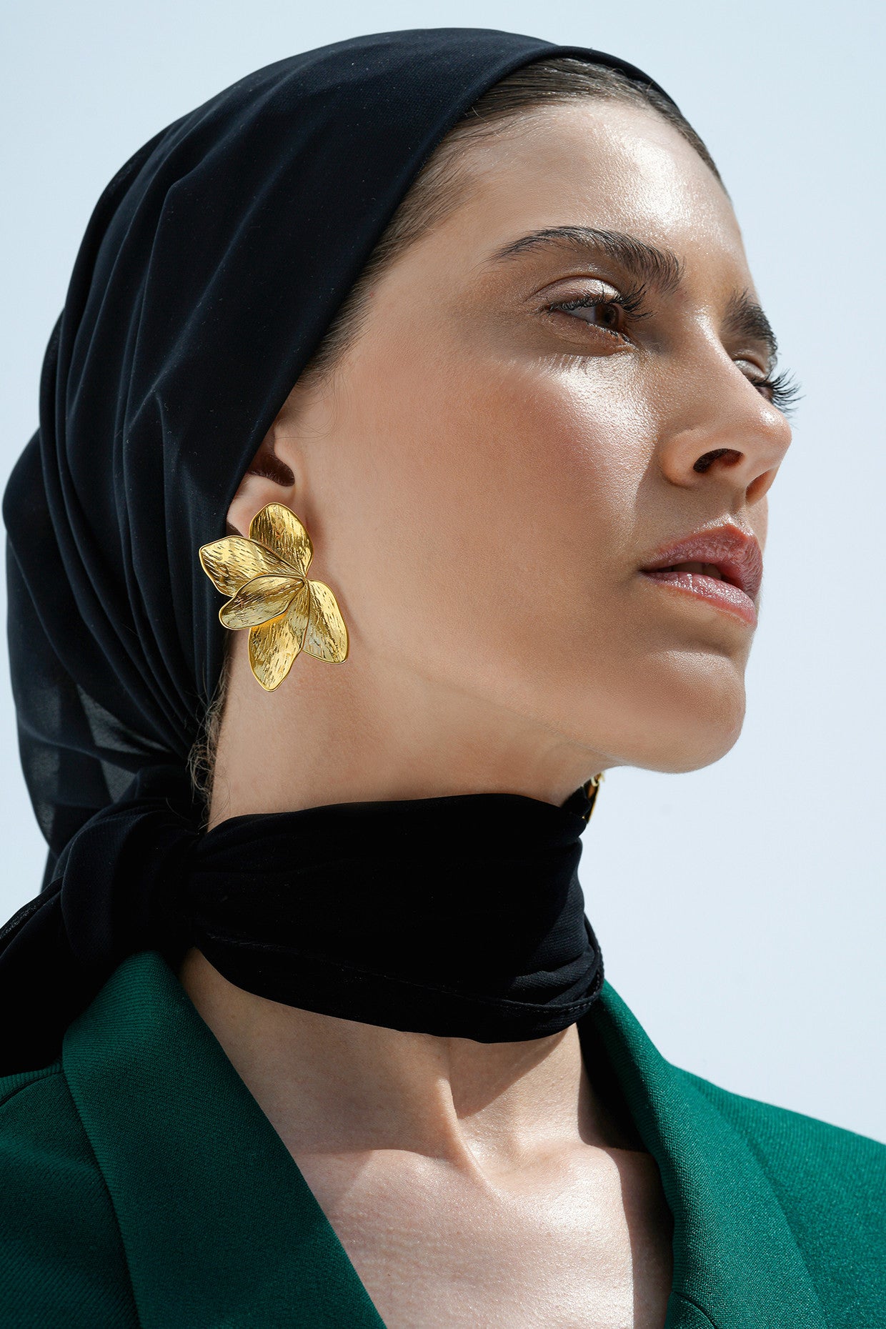 Lotus Earrings 18k Gold Plated