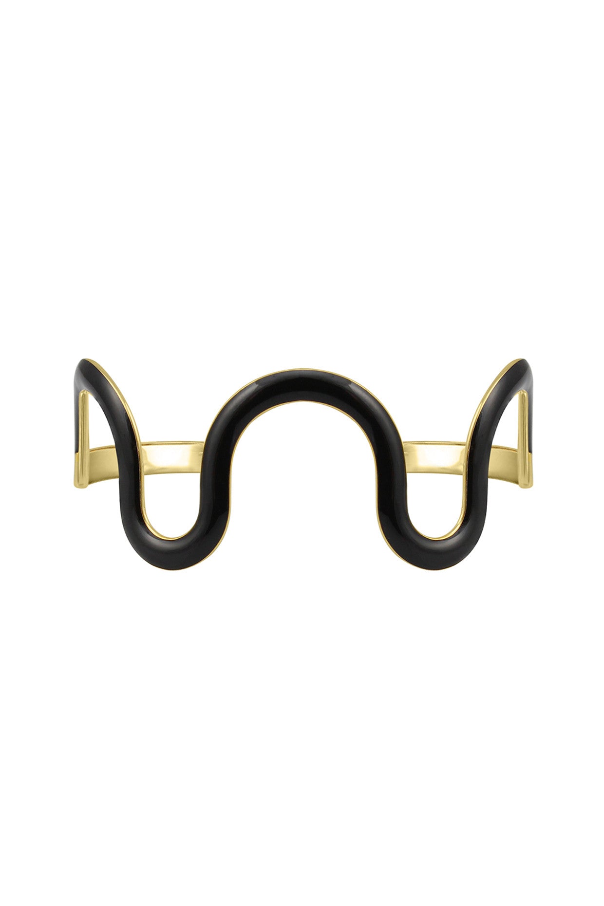 Gold & Jet Black Swirl Cuff