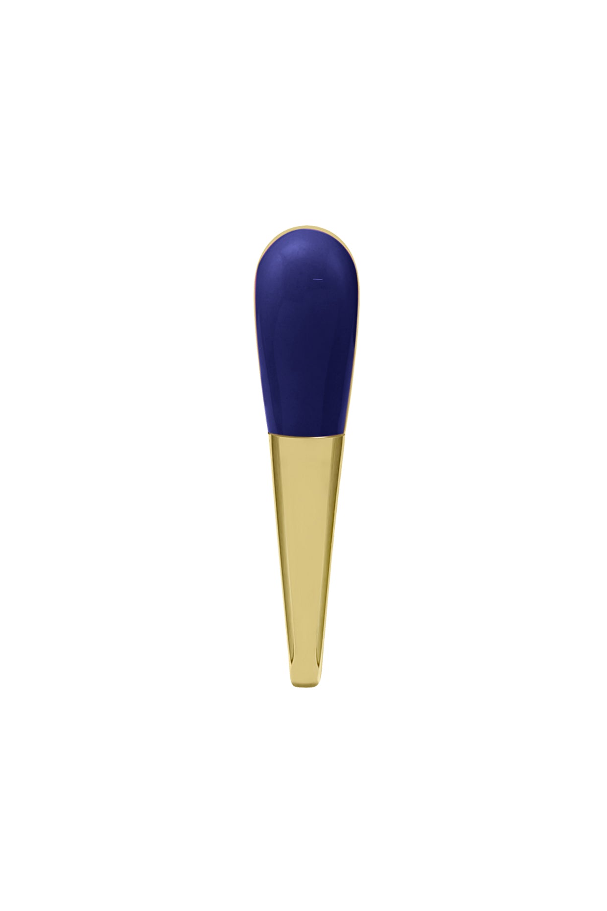 Gold & Midnight Blue Glossed Earring