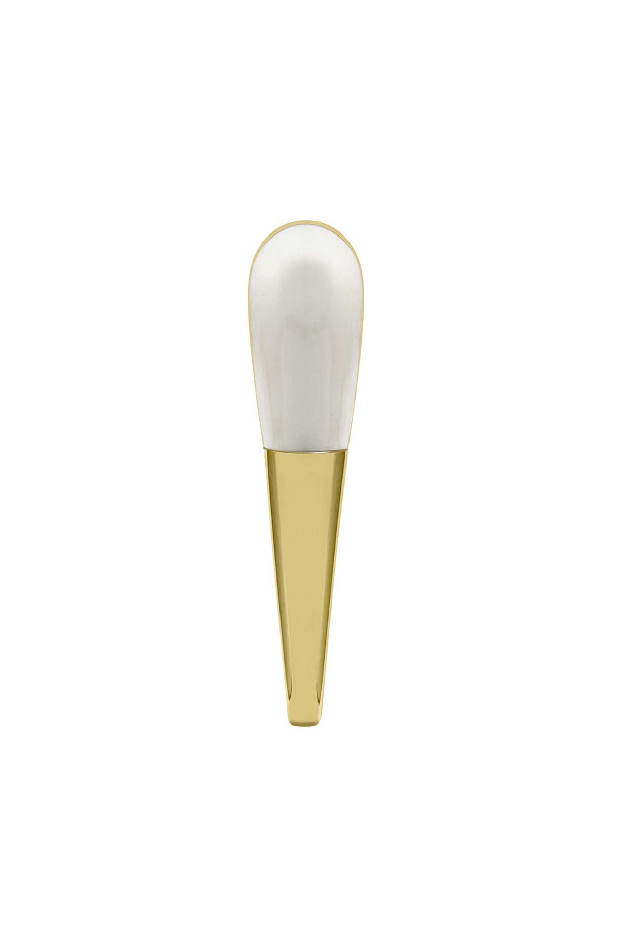 Gold & White Glossed Earring