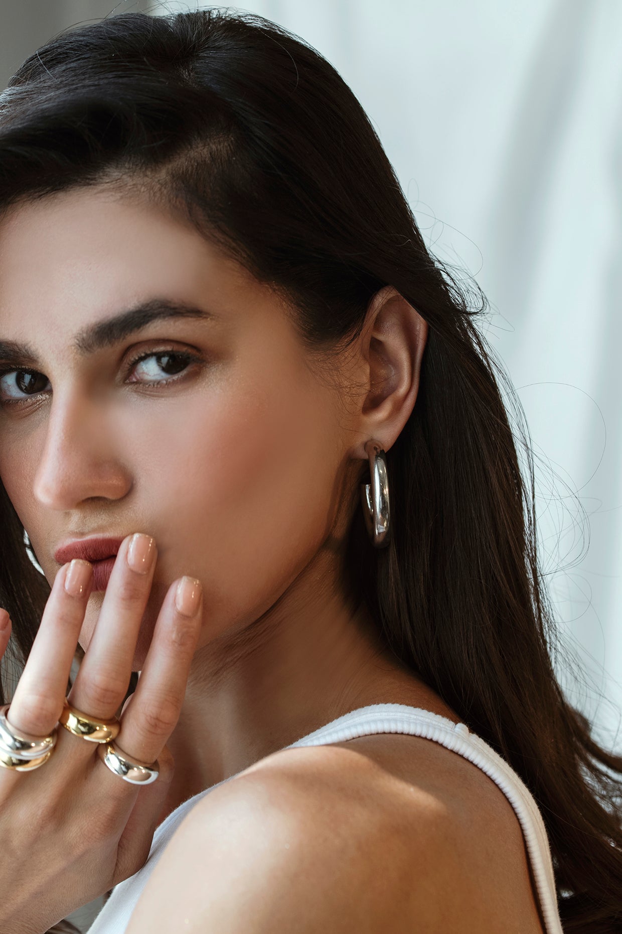 Silver Plated Hoop Earring