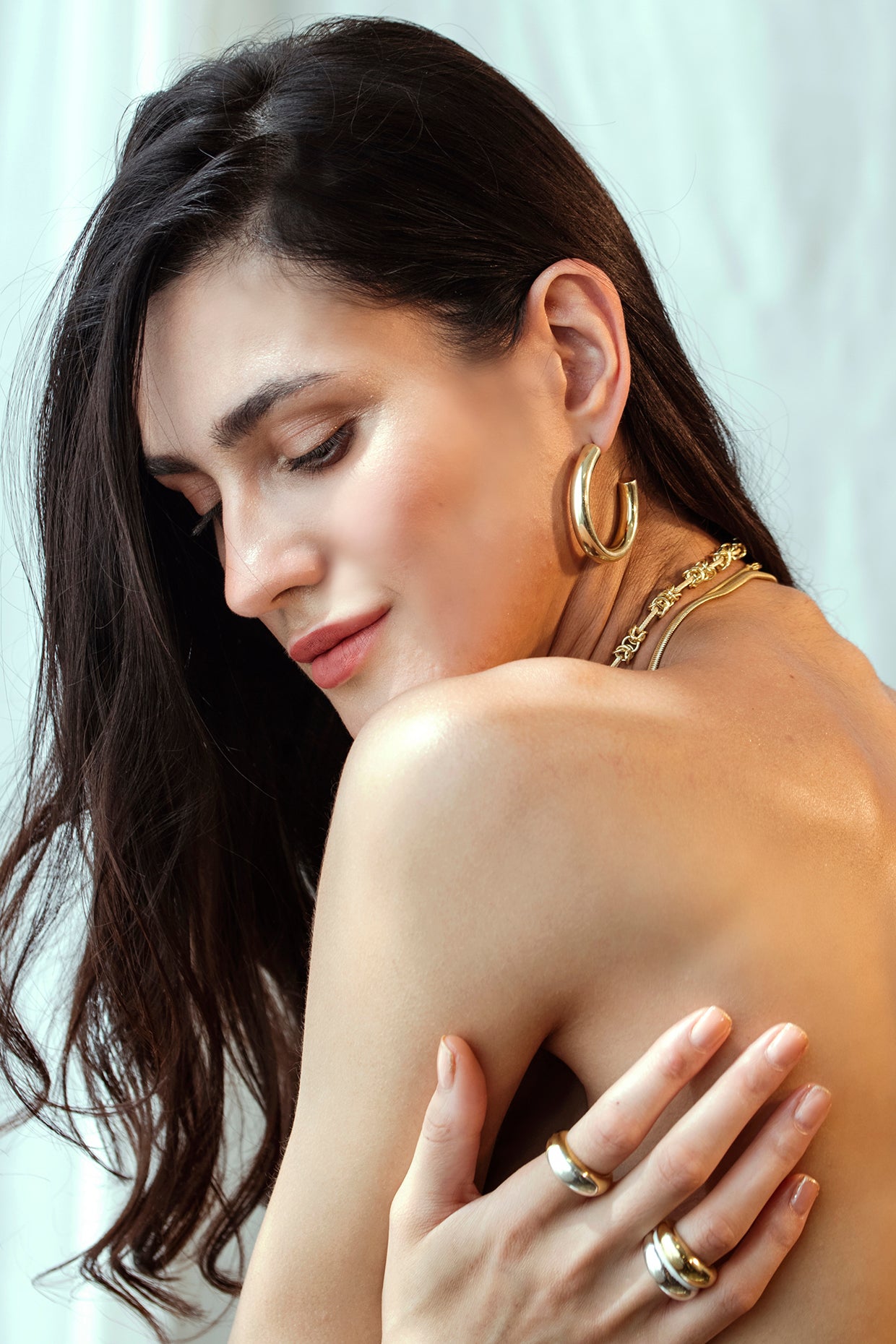 18k Gold Plated Hoop Earring