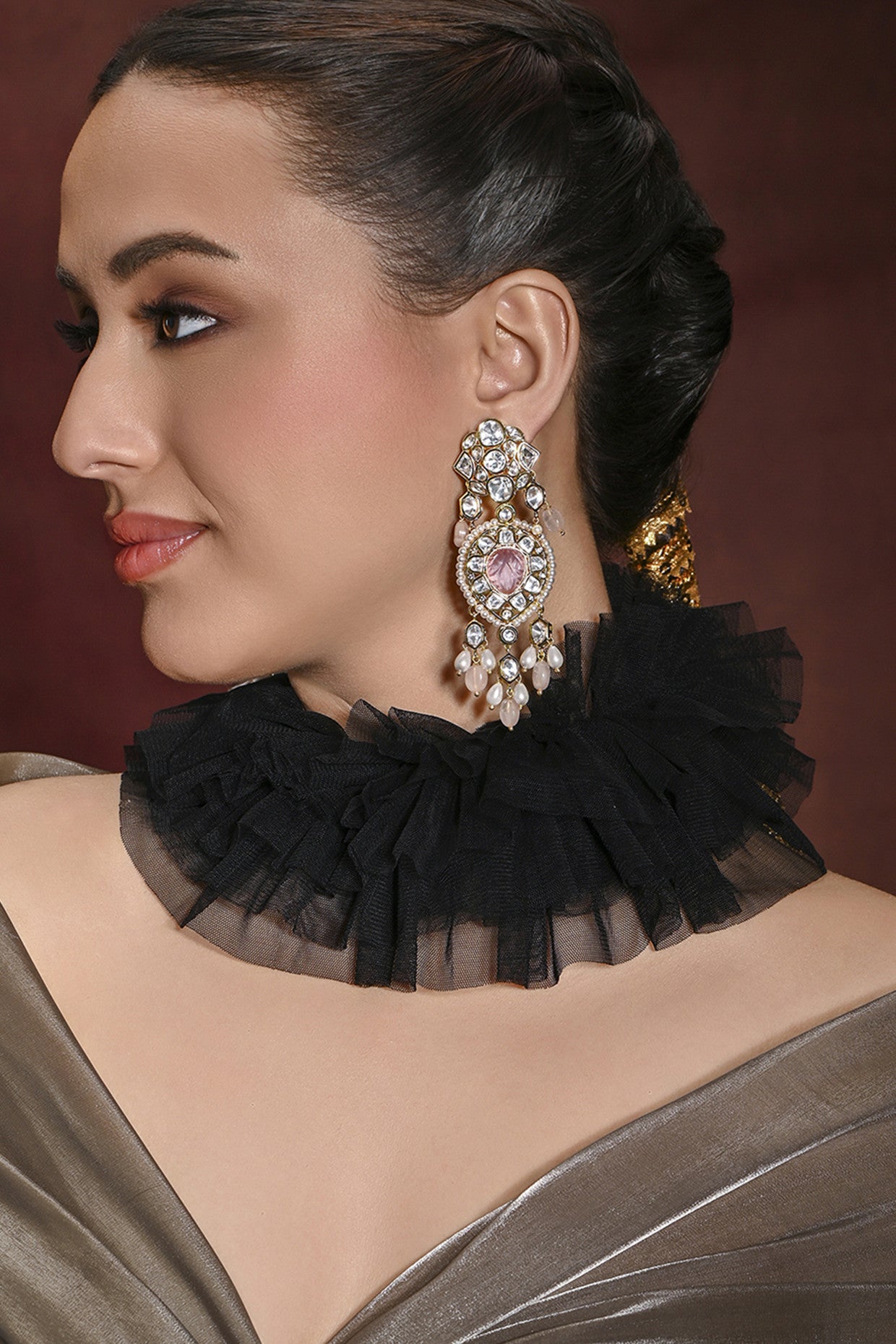 Lustrous Dangler Earrings in 22Kt Gold Plating