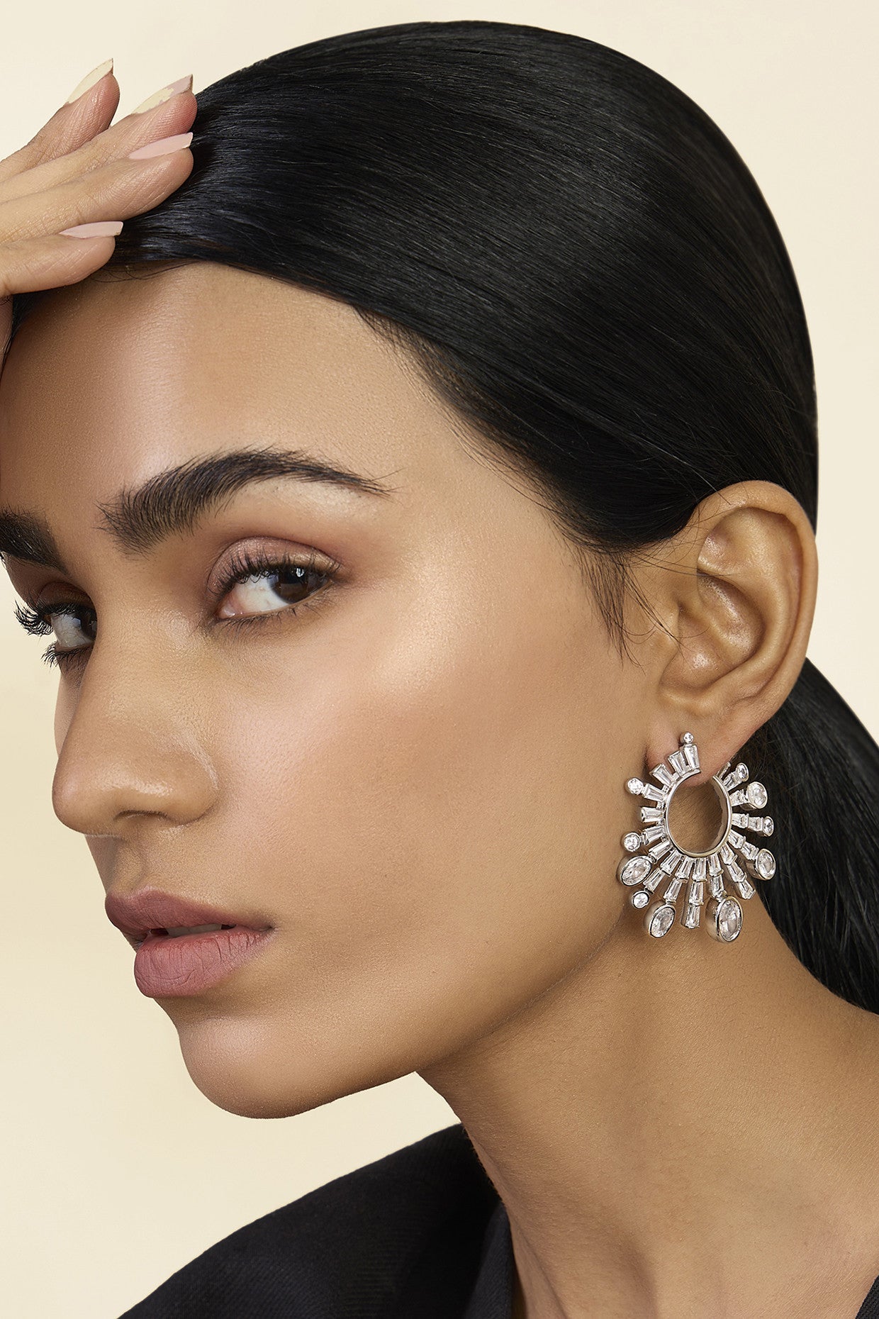 Luxe Indian Front Back Earrings