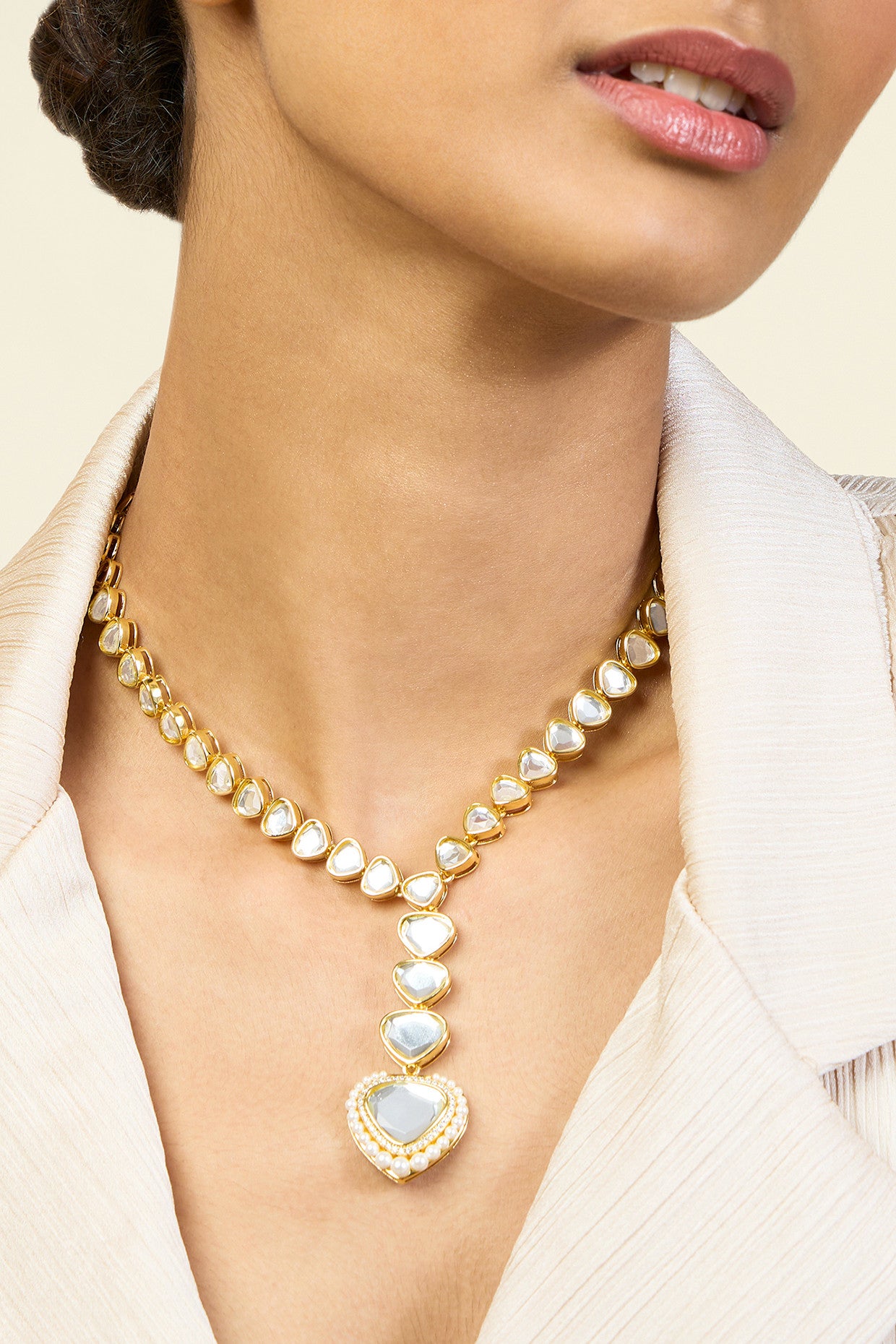 Maharani Mirror Y Necklace