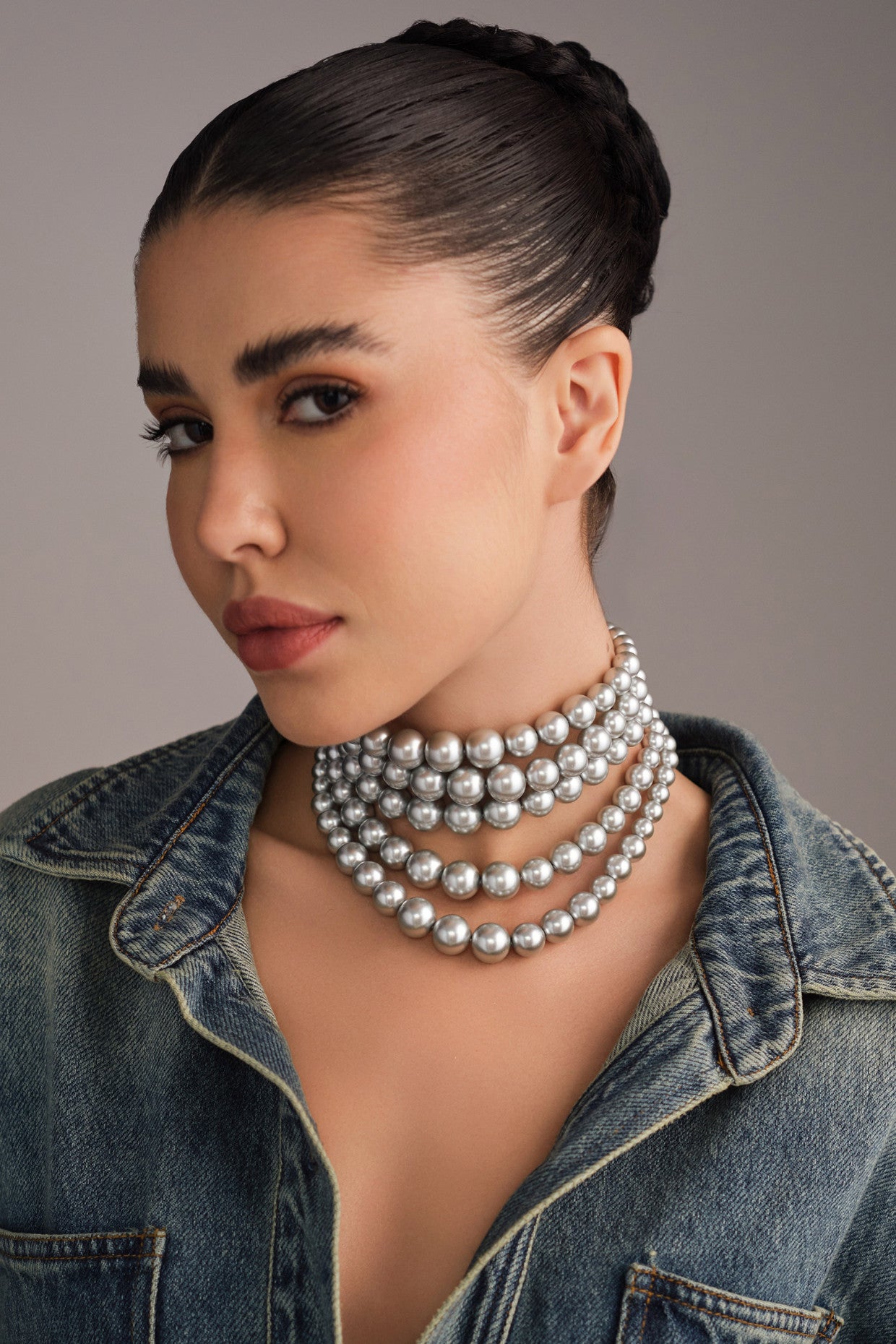 Major Silver Pearl Necklace