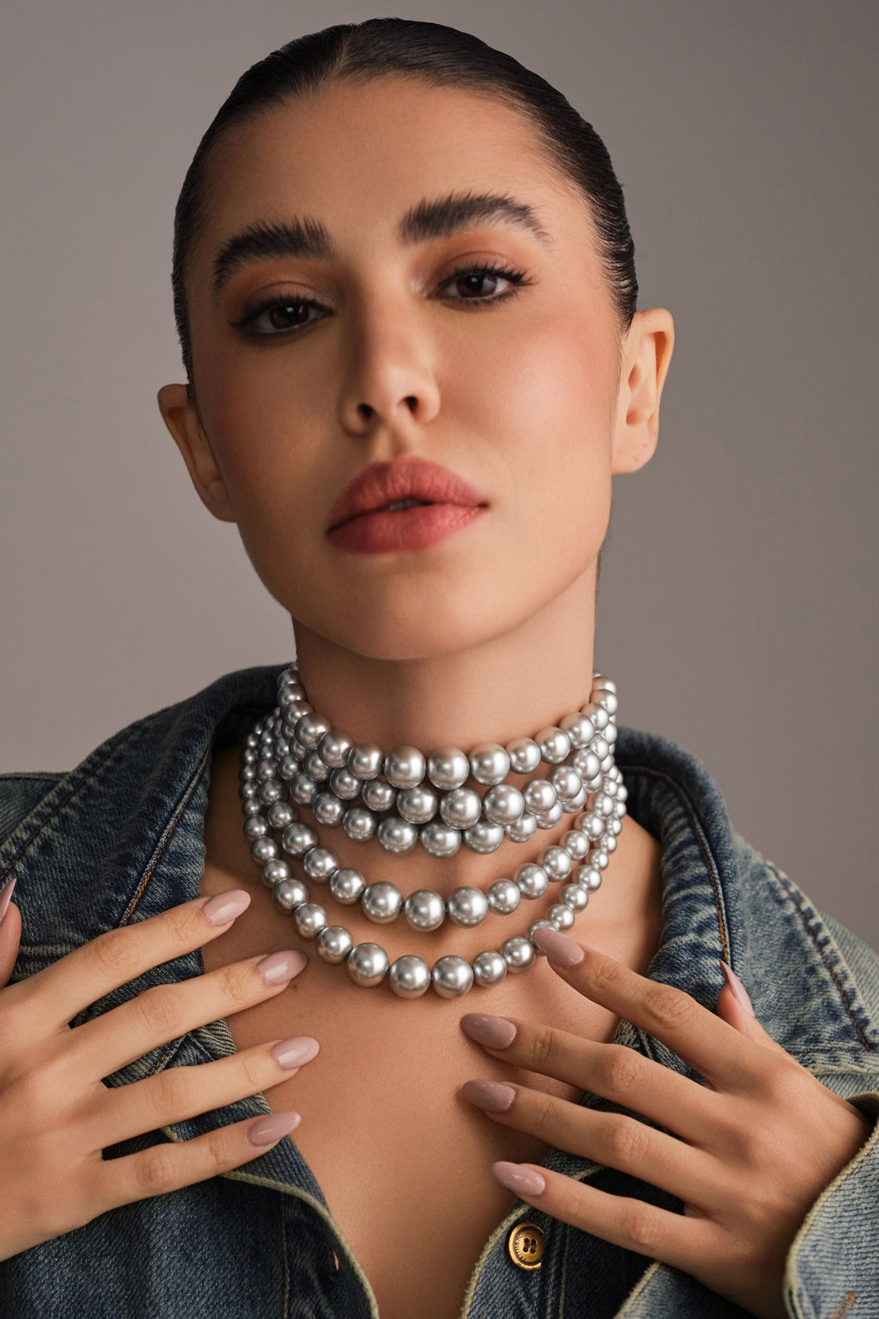 Major Silver Pearl Necklace