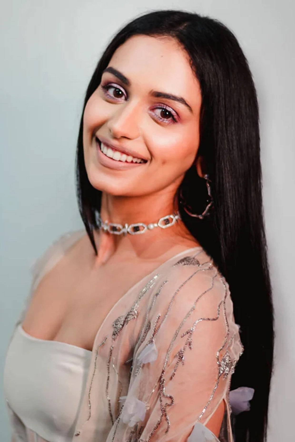 22kt Silver Plated Crystal Choker