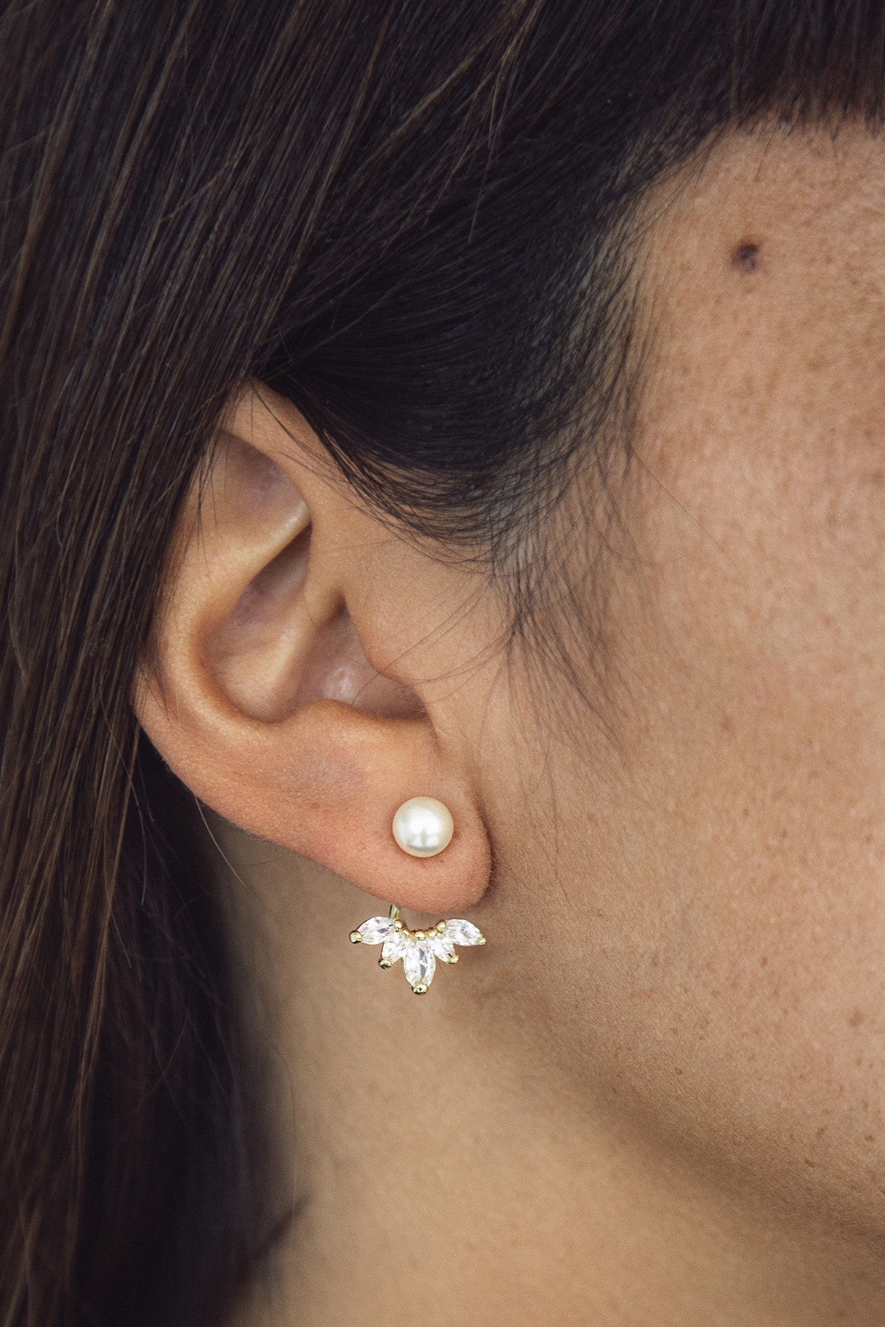 Marquise Pearl Ear Jacket
