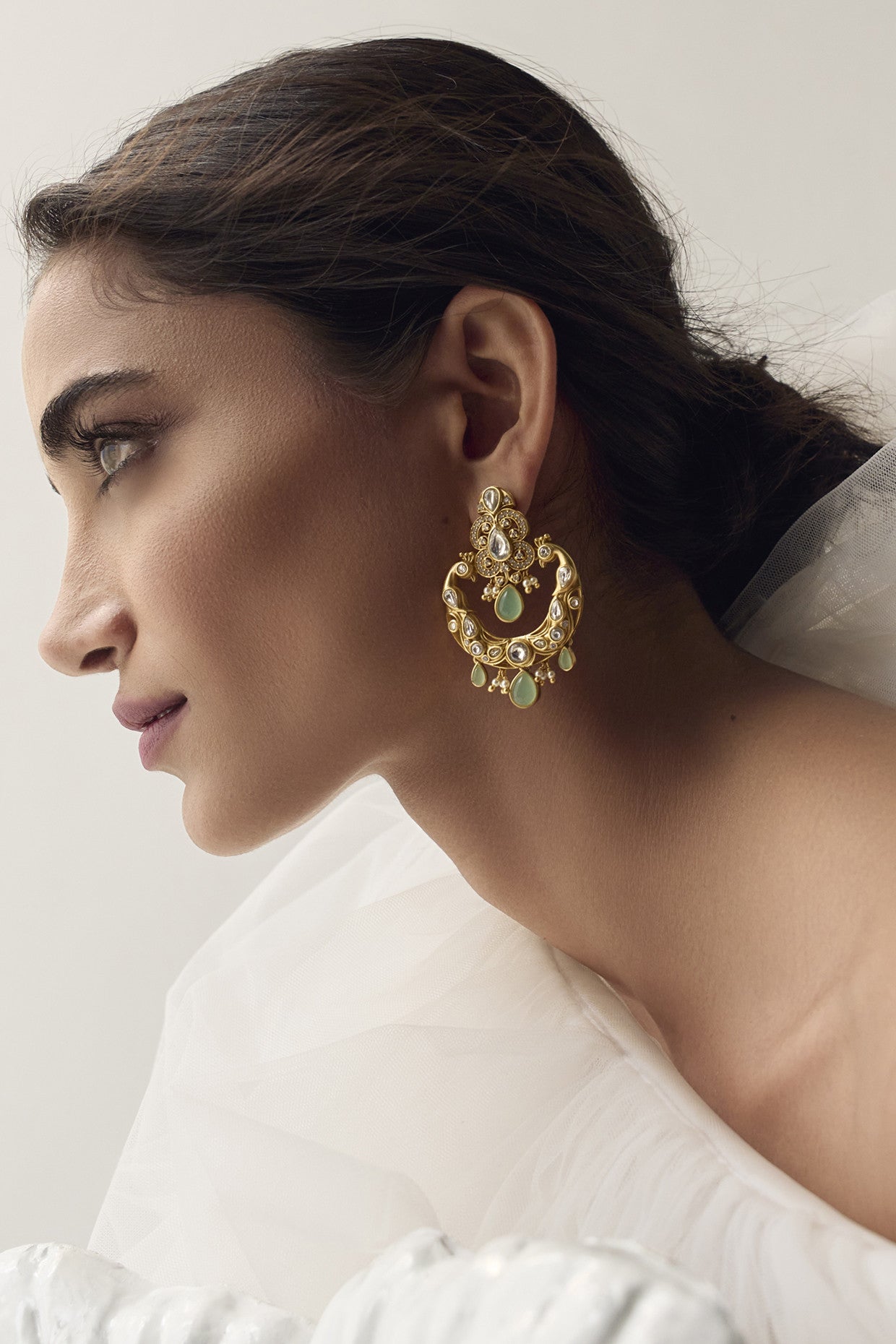 Mehr Chaandbalis Earrings in 22Kt Gold Plating