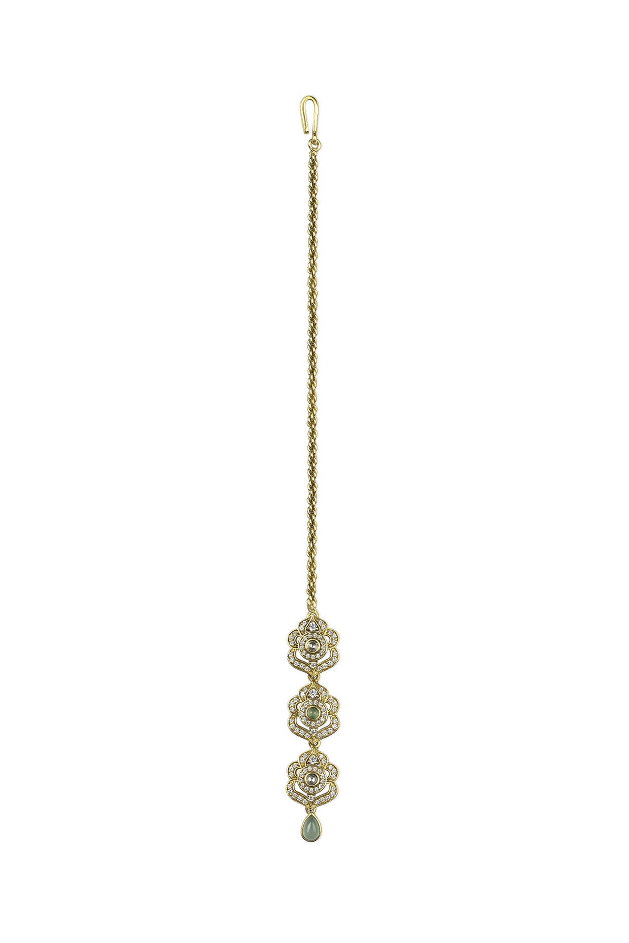 Mehr Head Jewel Mangtika in 22Kt Gold Plating