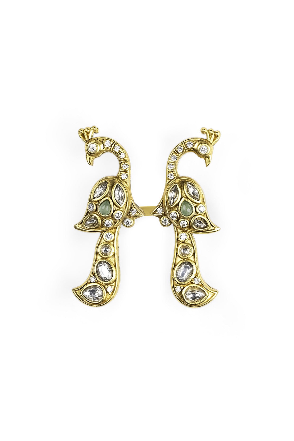 Mehr Peacock Ring in 22Kt Gold Plating