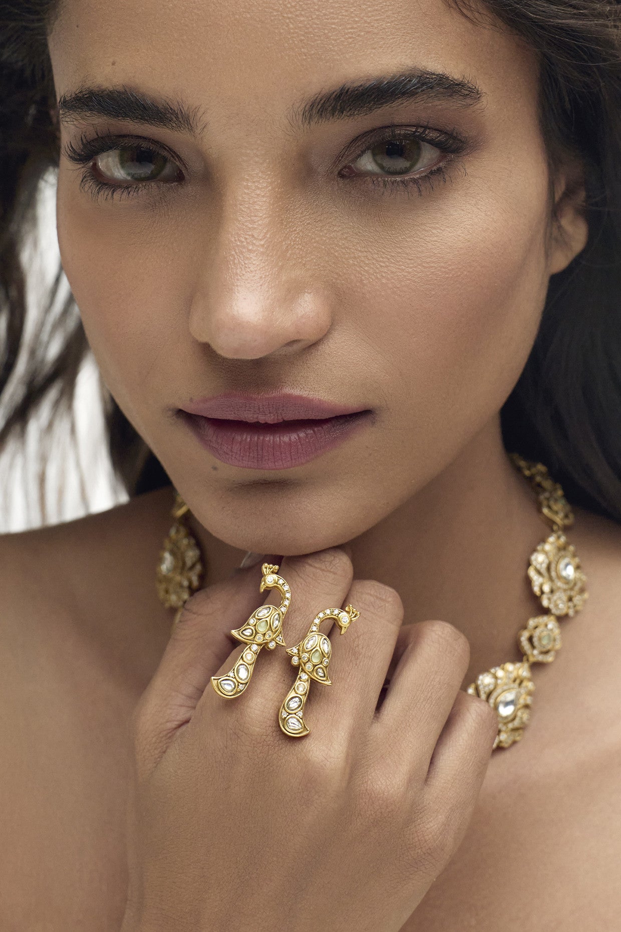 Mehr Peacock Ring in 22Kt Gold Plating