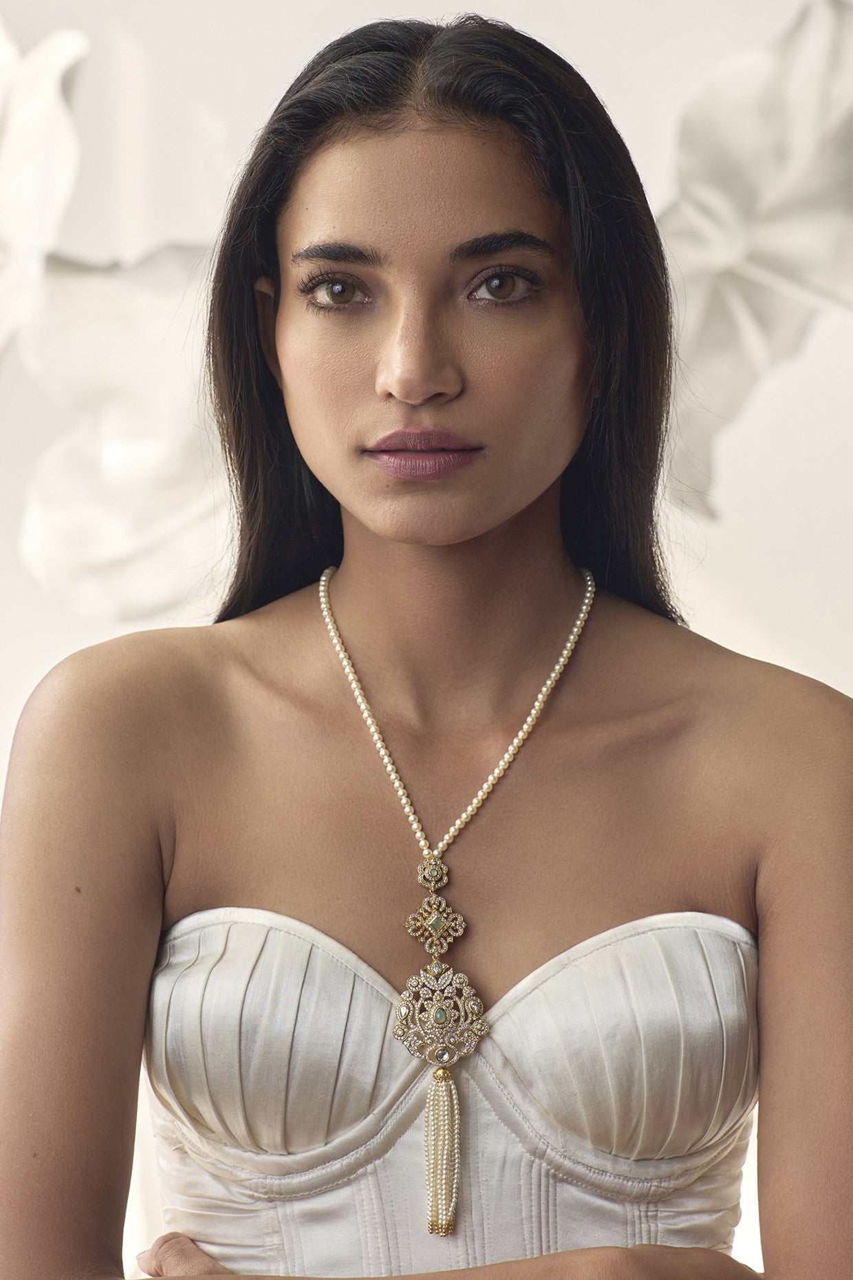 Mehr Pearl Necklace in 22Kt Gold Plating