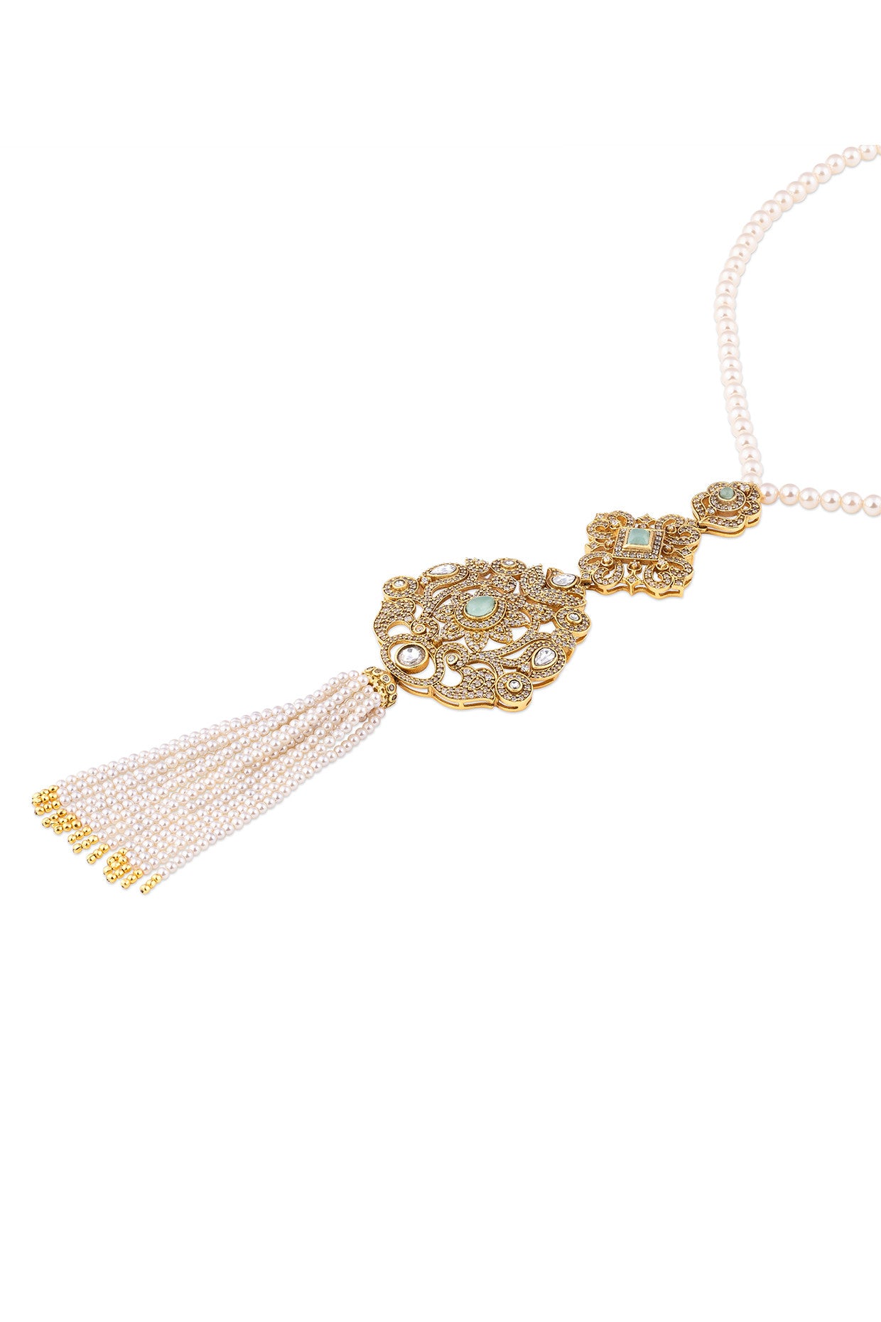 Mehr Pearl Necklace in 22Kt Gold Plating
