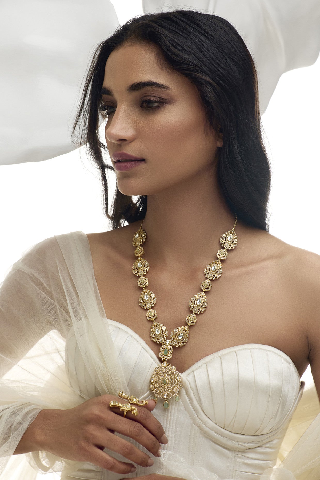 Mehr Statement Necklace in 22Kt Gold Plating