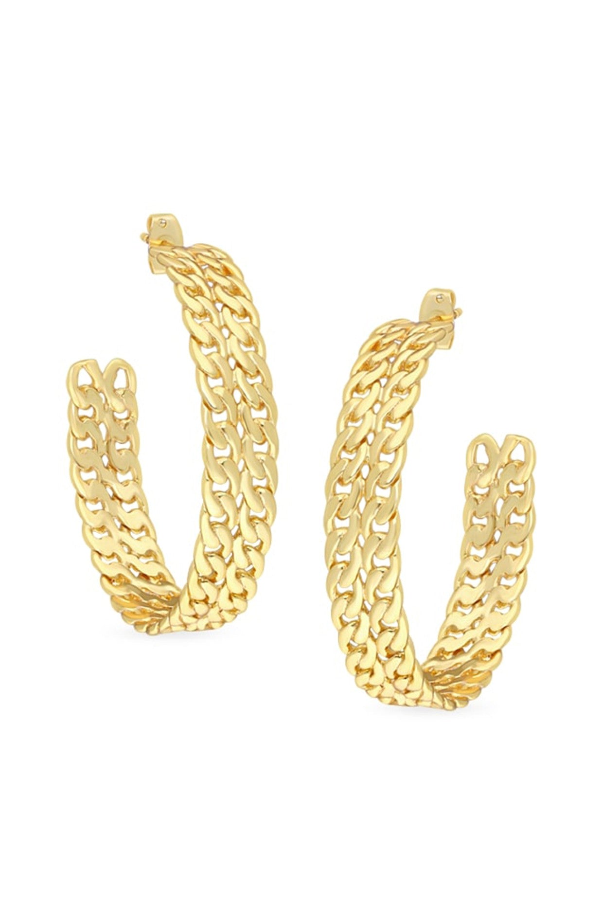 Micron Gold Plated Hoop Earrings