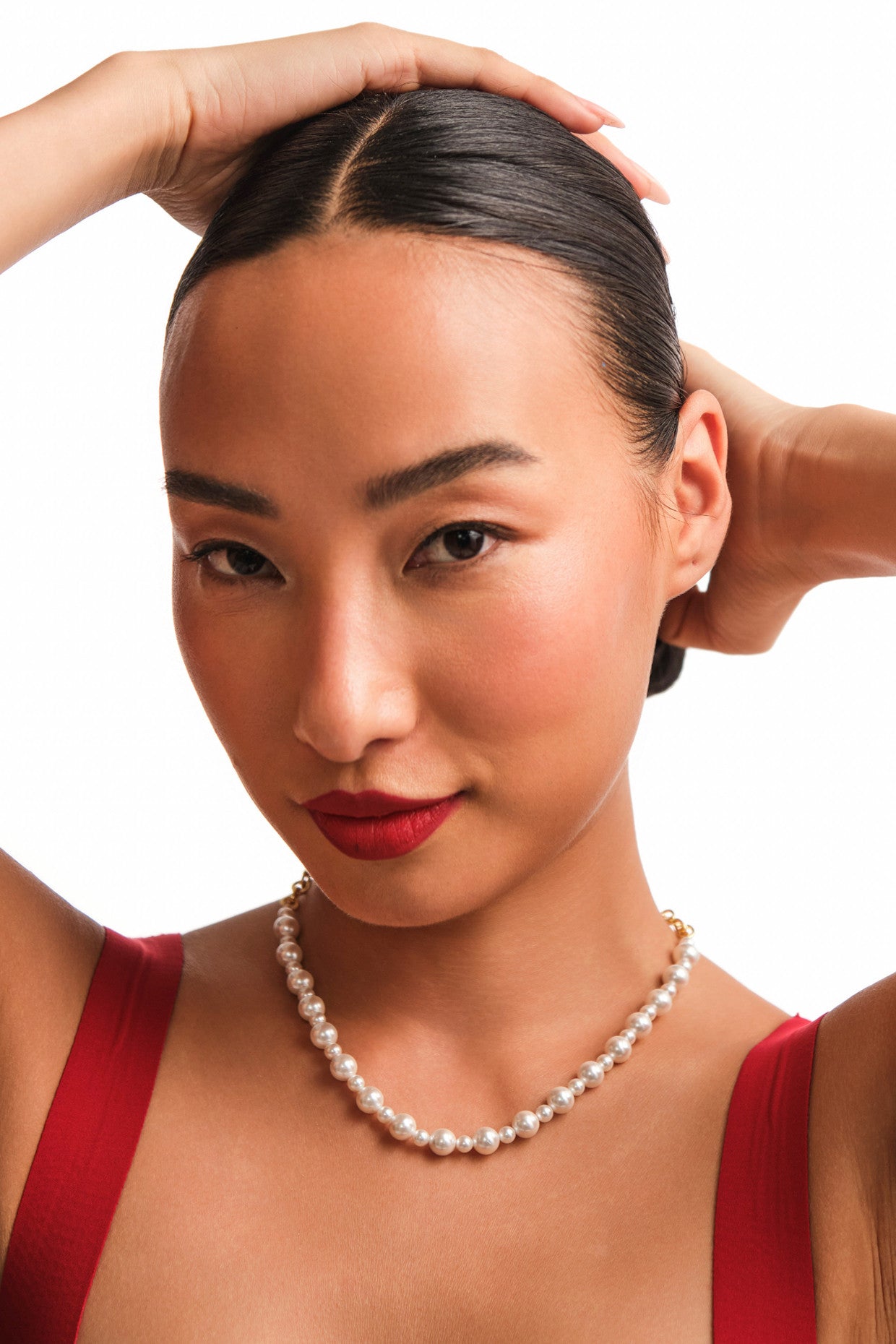 Mini Skip Pearl Necklace in 22Kt Gold Plating