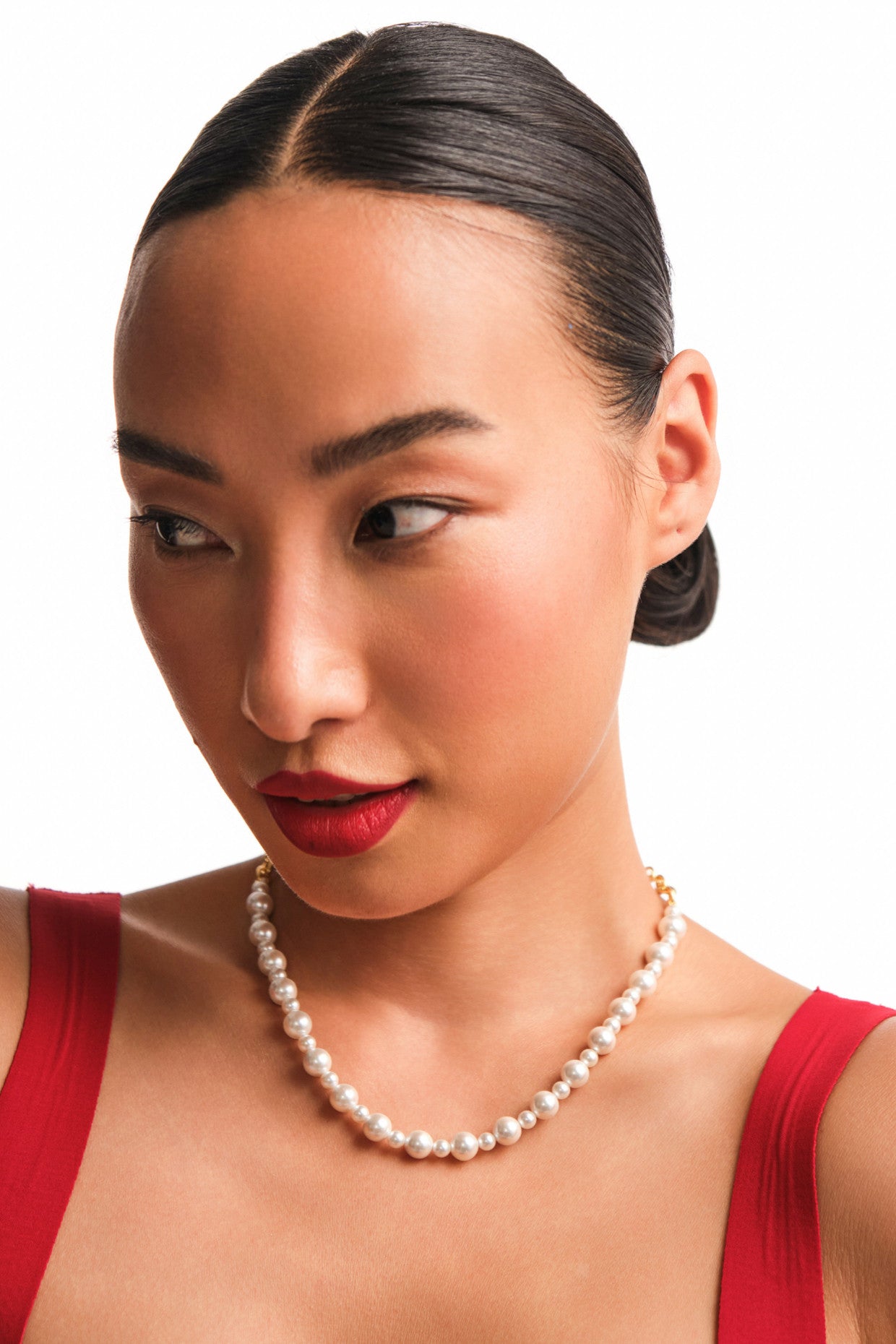 Mini Skip Pearl Necklace in 22Kt Gold Plating