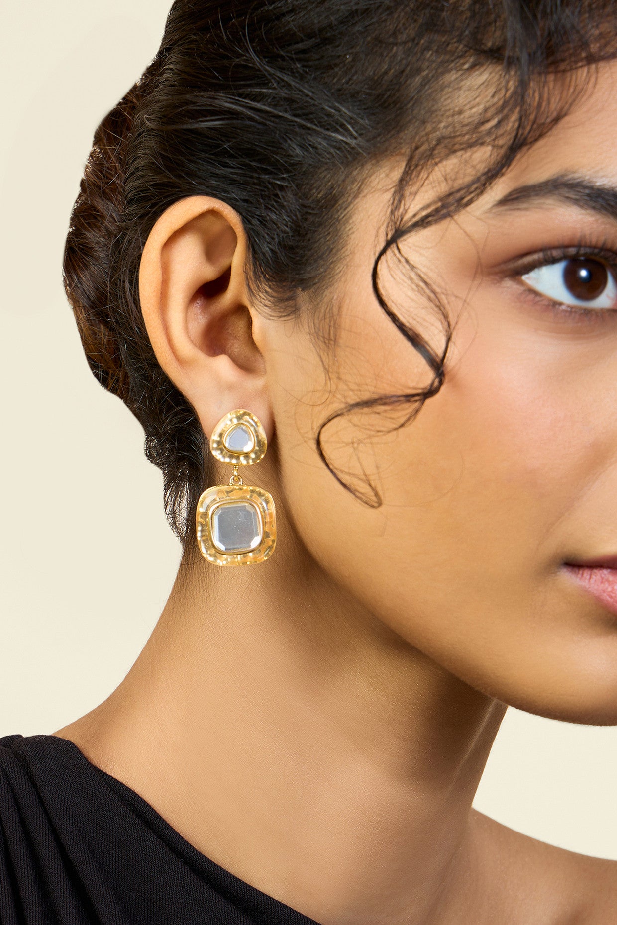 Mirror Drop Libra Earrings