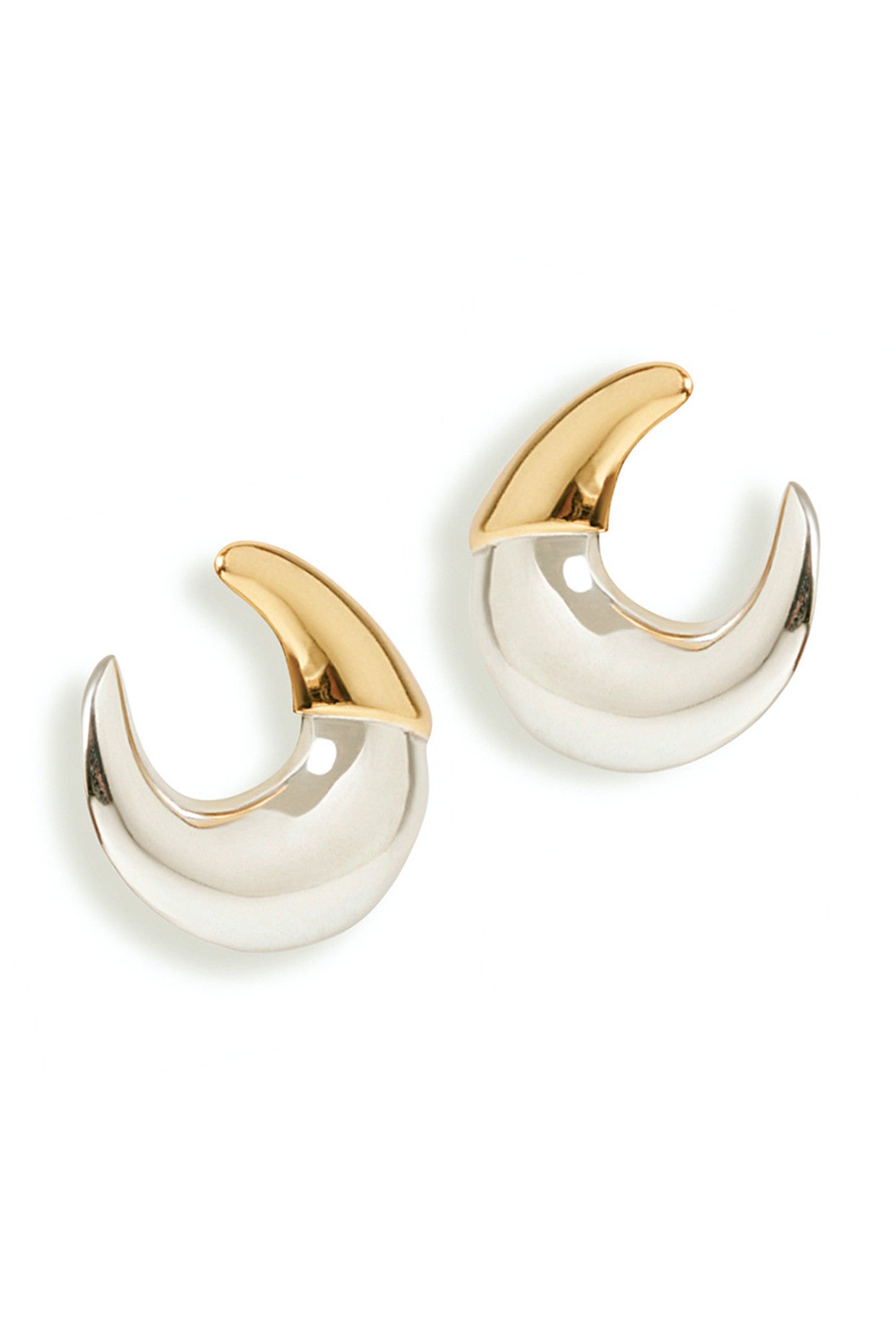 Mix-Metal Hoop Earrings