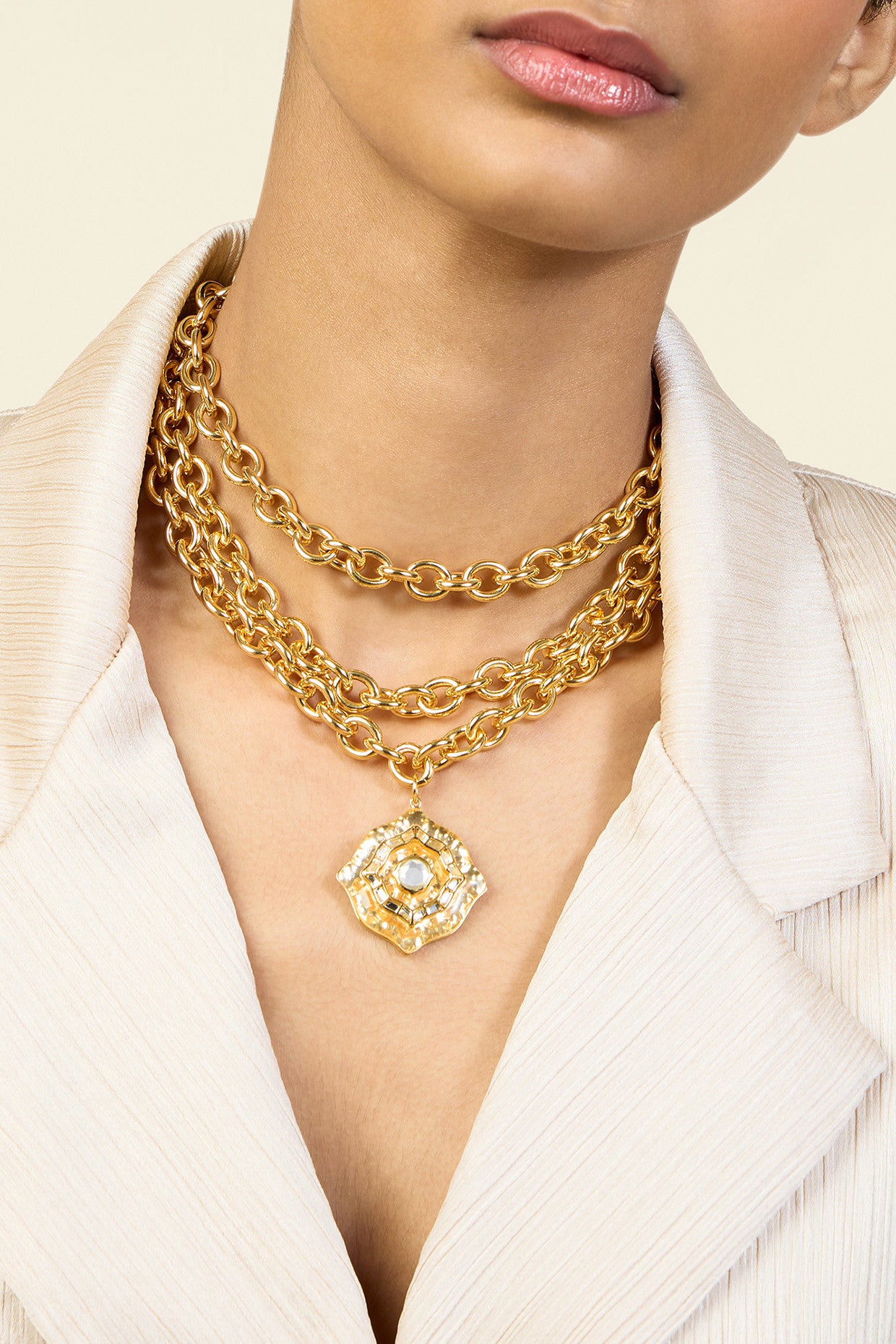 Mughal Mirror Wide Choker