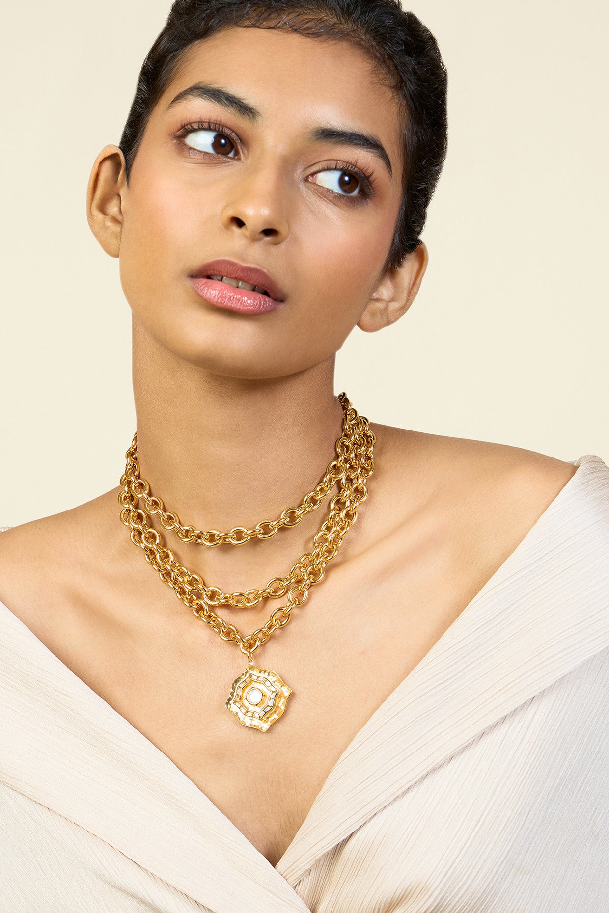 Mughal Mirror Wide Choker