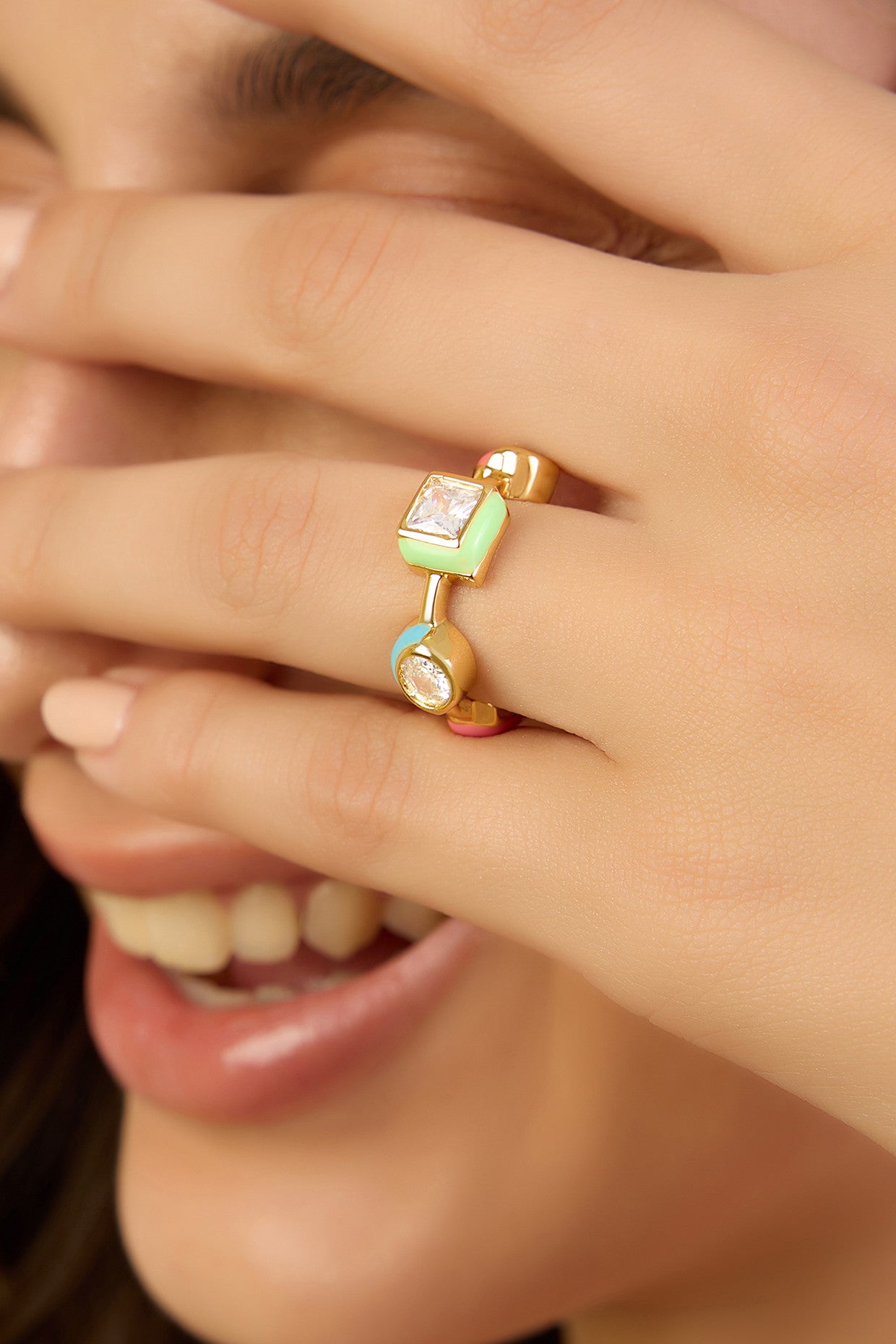 Multicolour Enamel Ring
