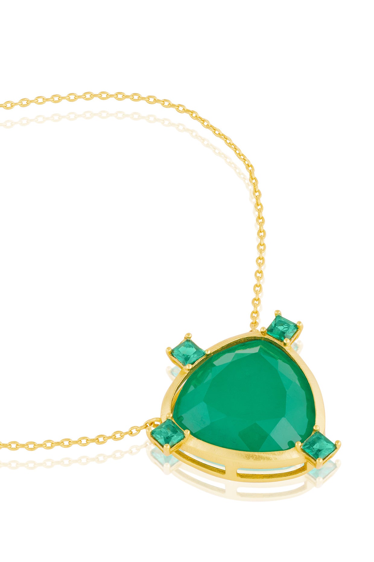Emerald Mirros Layered Necklace