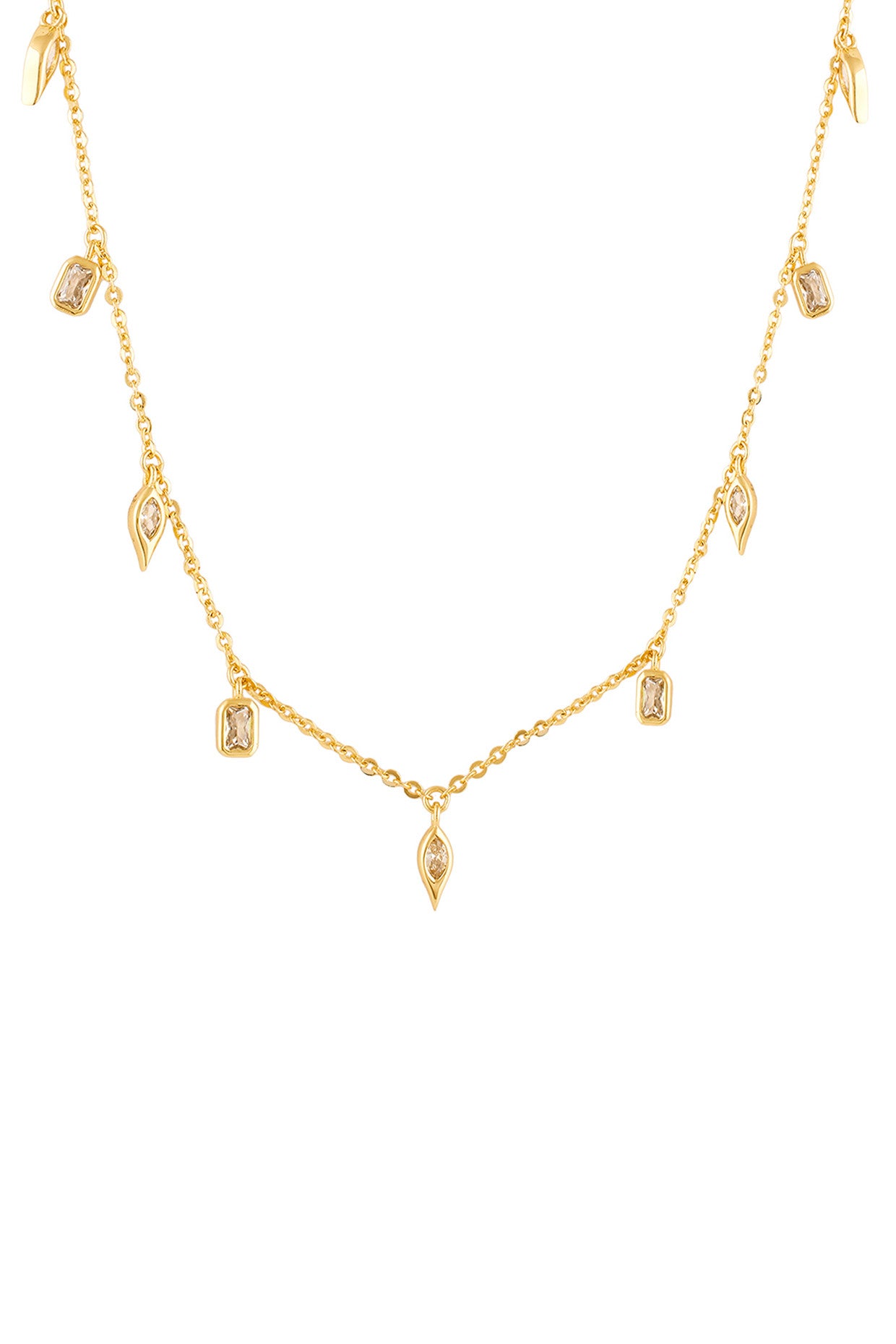 18Kt Gold Plated Tennis Girlie Charm Choker