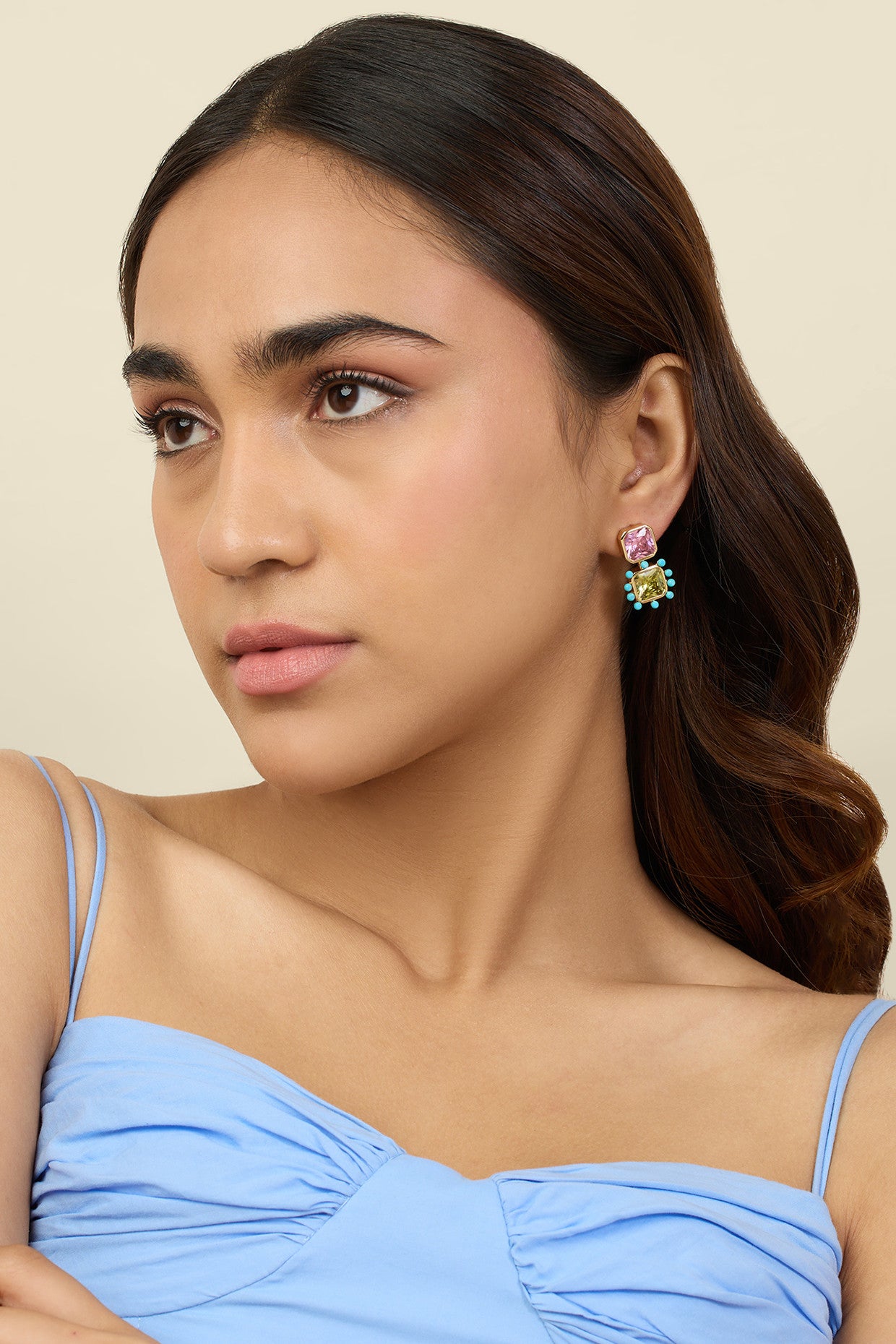 Neon Candy Earrings In 18Kt Gold Plated