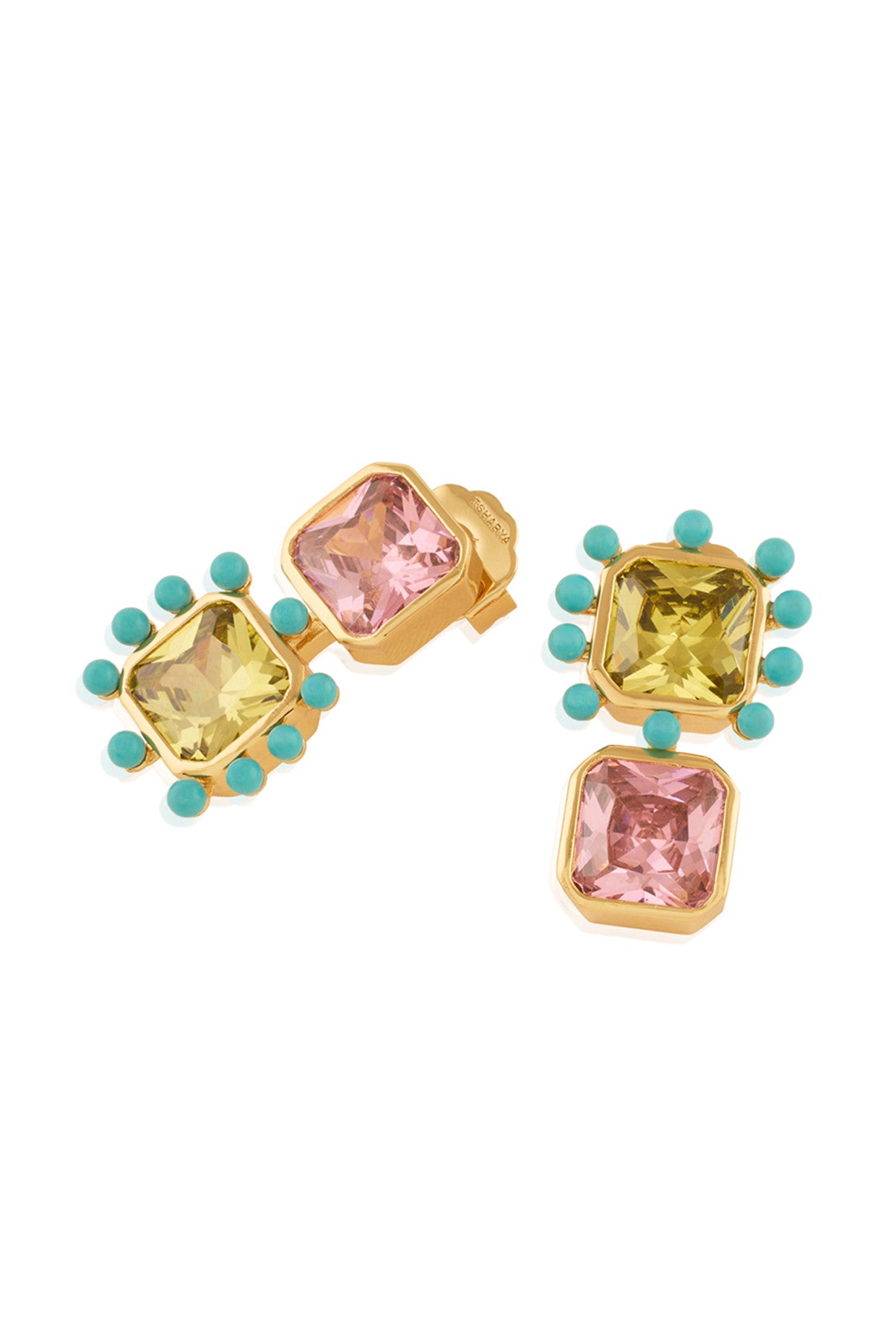 Neon Candy Earrings In 18Kt Gold Plated