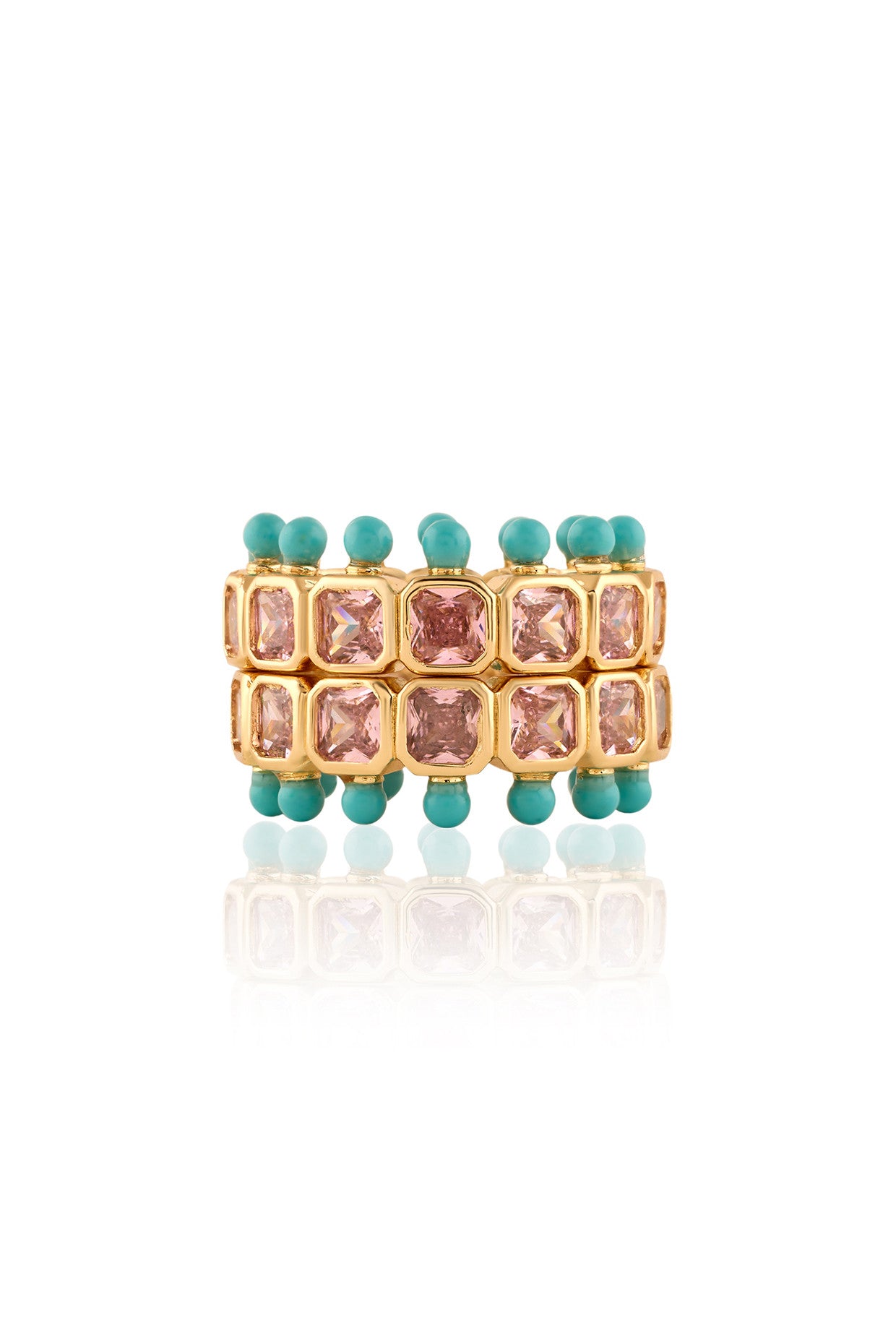 Neon Candy Ring In 18Kt Gold Plated